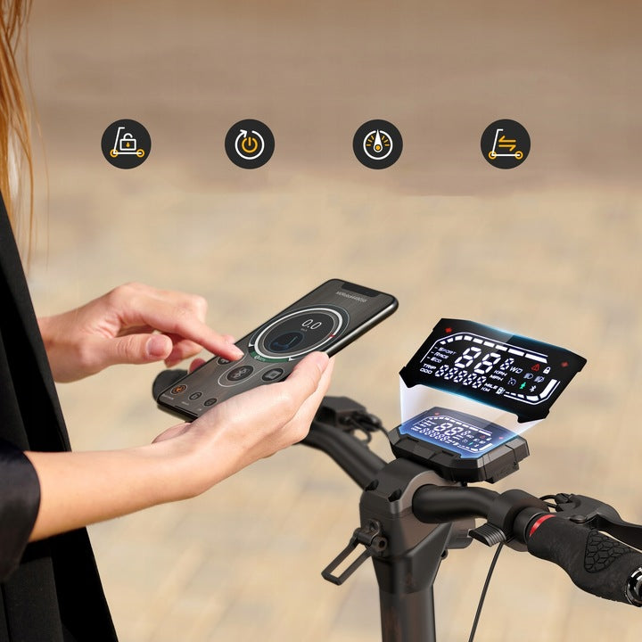 Electric vehicle iScooter iX7 Pro 2000 W 10'' black foldable with bluetooth Engine power 200 W