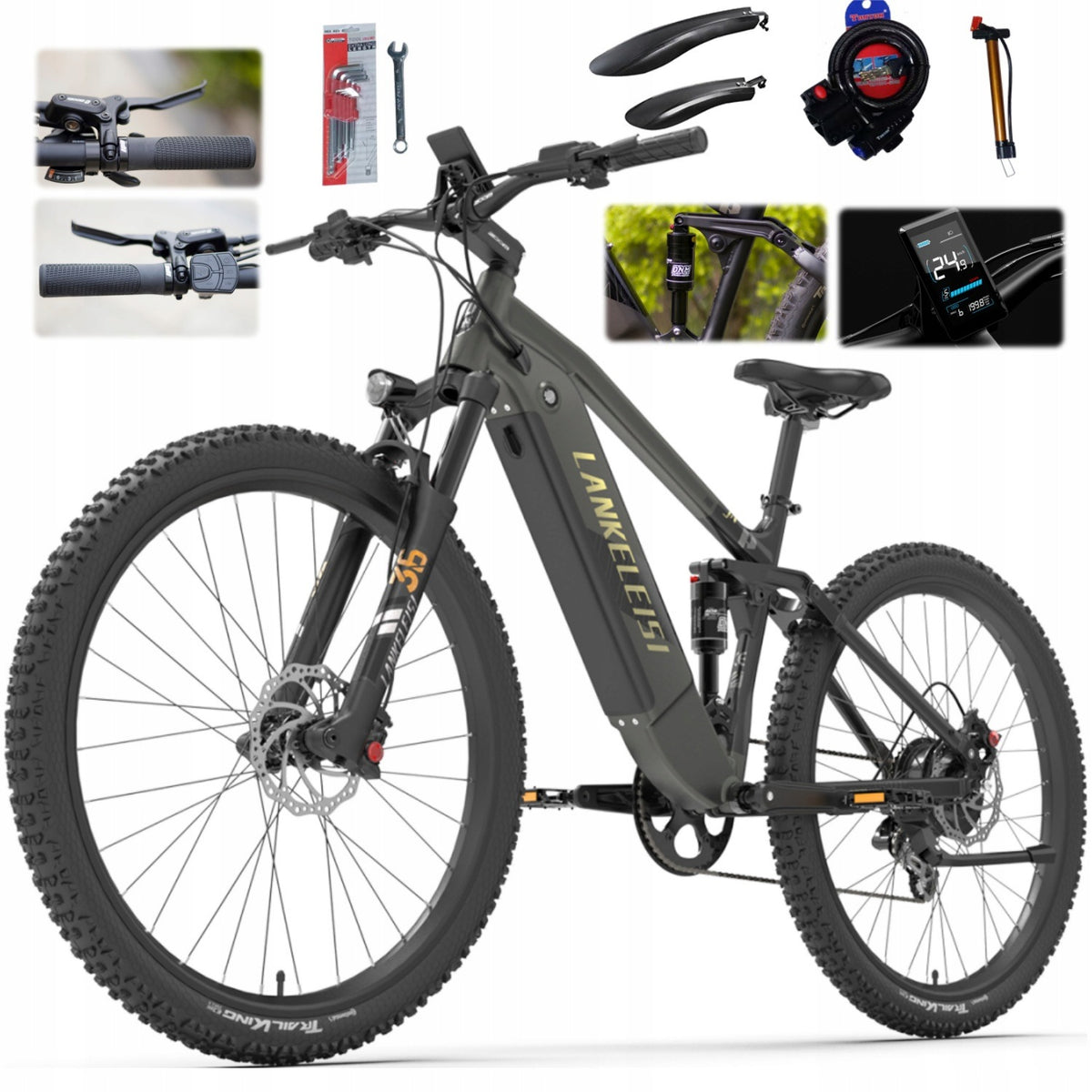 Electric vehicle with lithium battery 1000W 44KM/H 150HP LANKELEISI RX600PRO Packaging status original