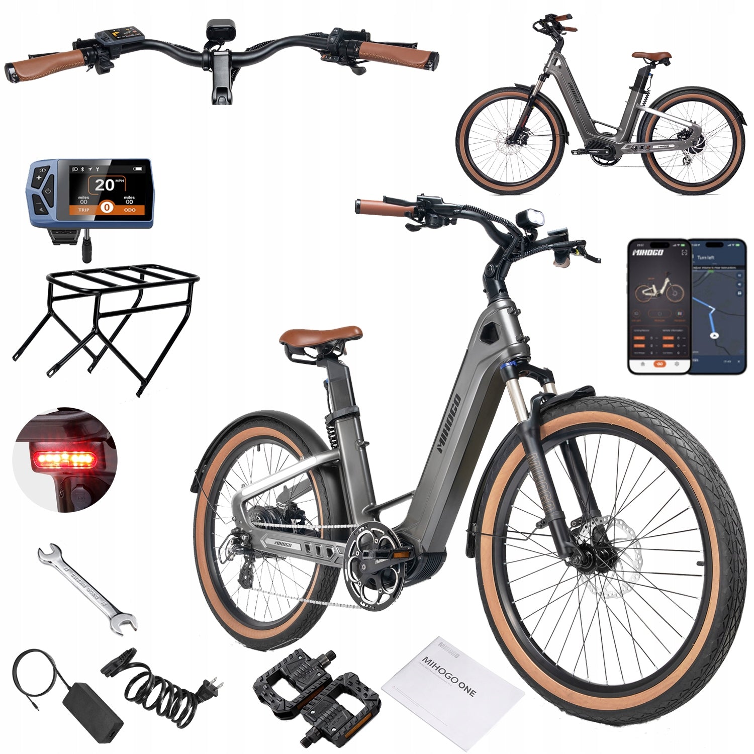 Electric vehicles MIHOGO Air 1000W 19.2Ah 40km/h 200km 26" premium App PL