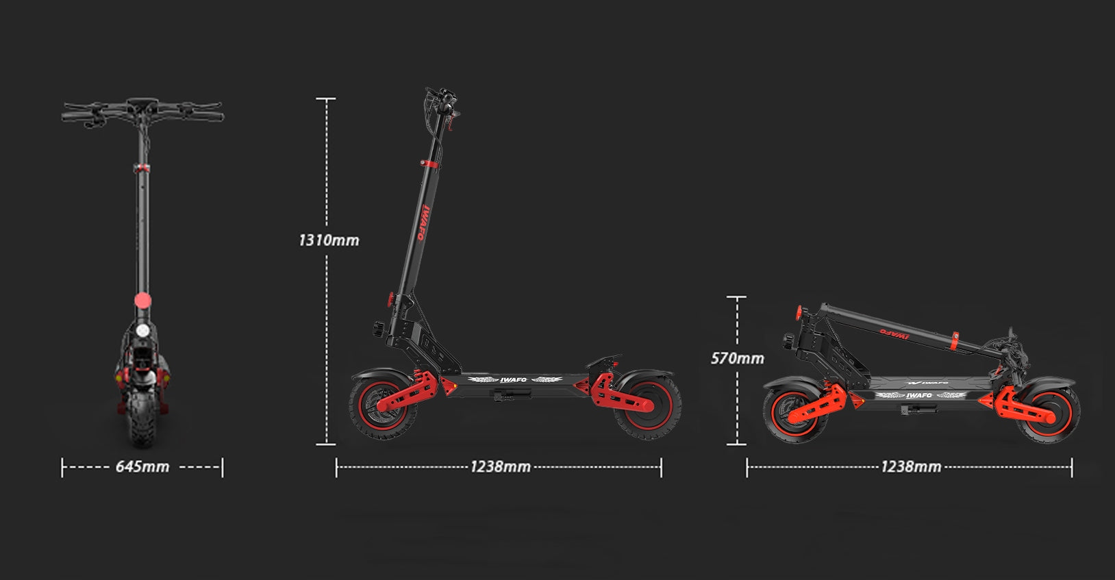 Electric vehicles with seat IWAFO IS2 1500W 48V15Ah 60km APP Engine power 1500 W