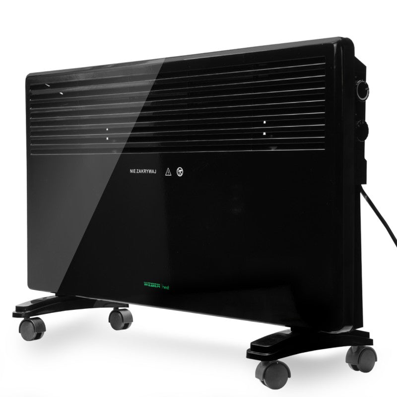 Electric wall convector heater convector 2000 W WEBER Black