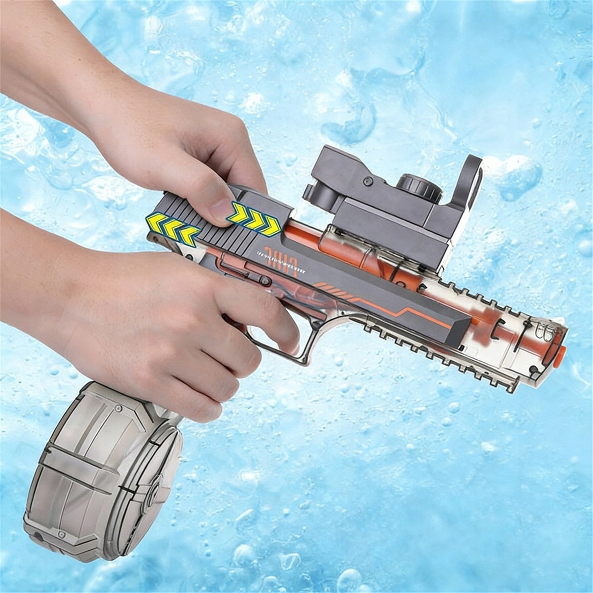 Electric water gun 10m 425ml 2 batteries 1200mAh goggles grey Manufacturer code pistolet elektryczny na kulki wodne