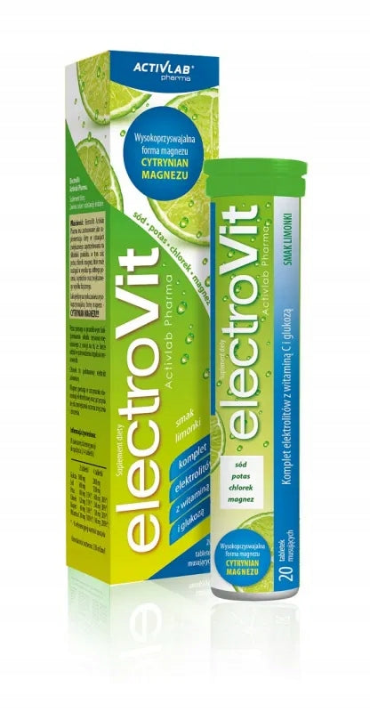 ElectroVit, lime flavour effervescent tablets, 20 pcs. ActivLab Pharma