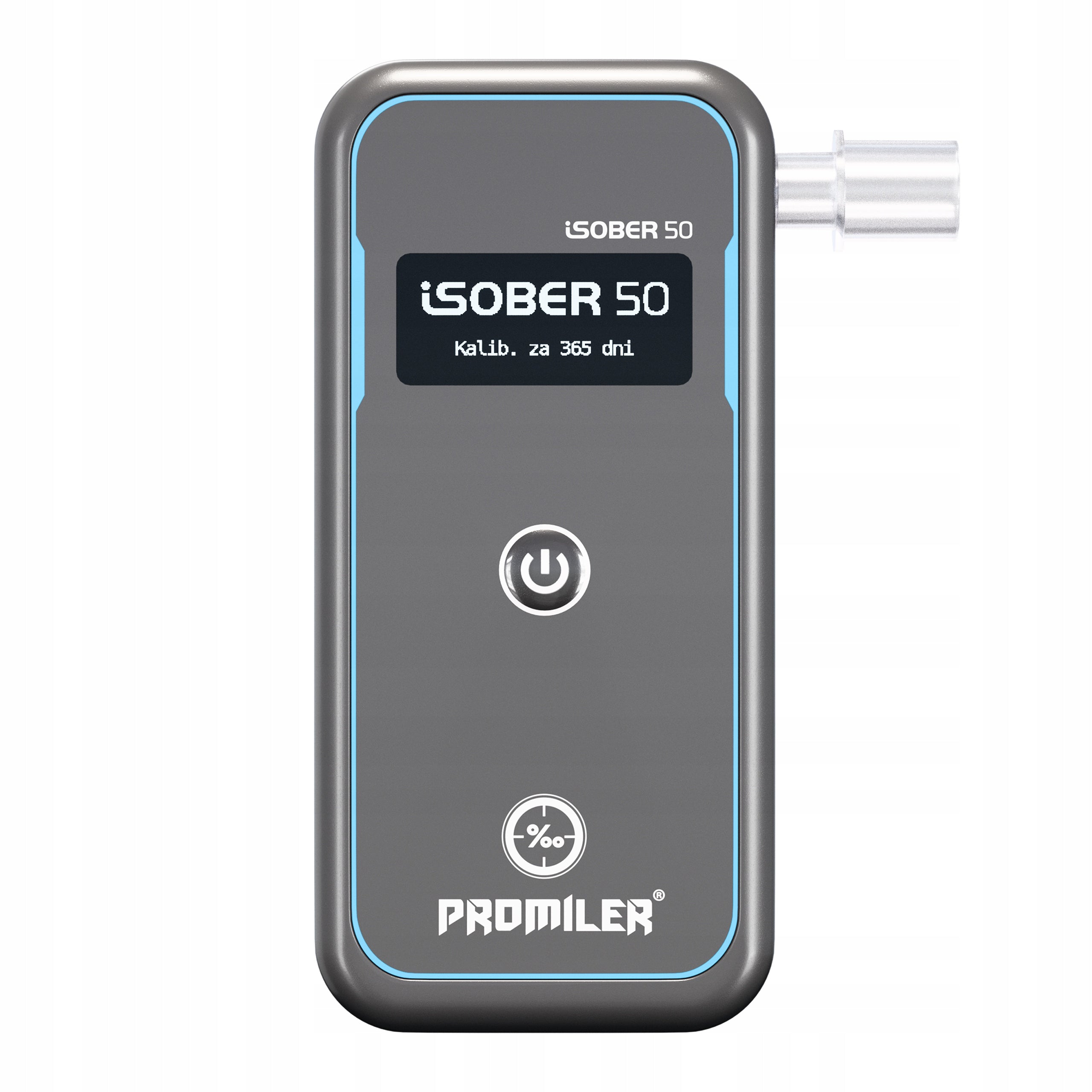 Electrochemical breathalyzer PROMILER iSOBER 50 CALIBRATION + MOUTHPIECES OLED screen