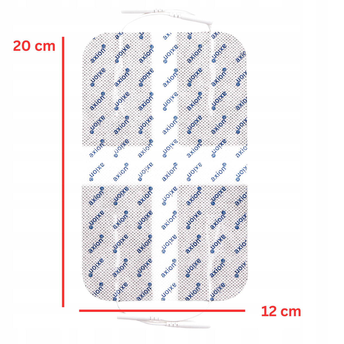 Electrode TENS EMS 4-pole 20x12 cm for lumbar spine cross PIN 2mm Medical device yes