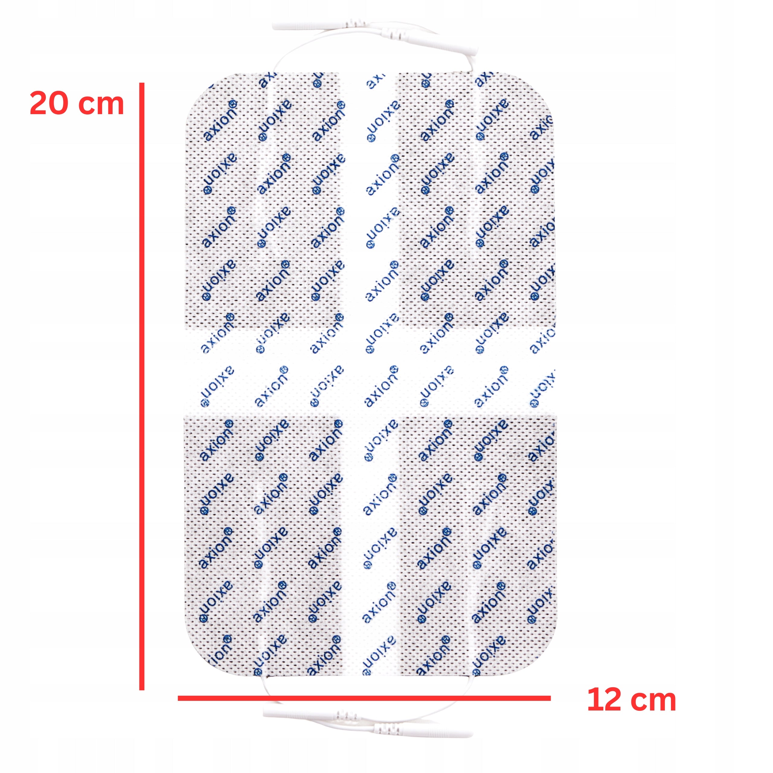 Electrode TENS EMS 4-pole 20x12 cm for lumbar spine cross PIN 2mm Medical device yes