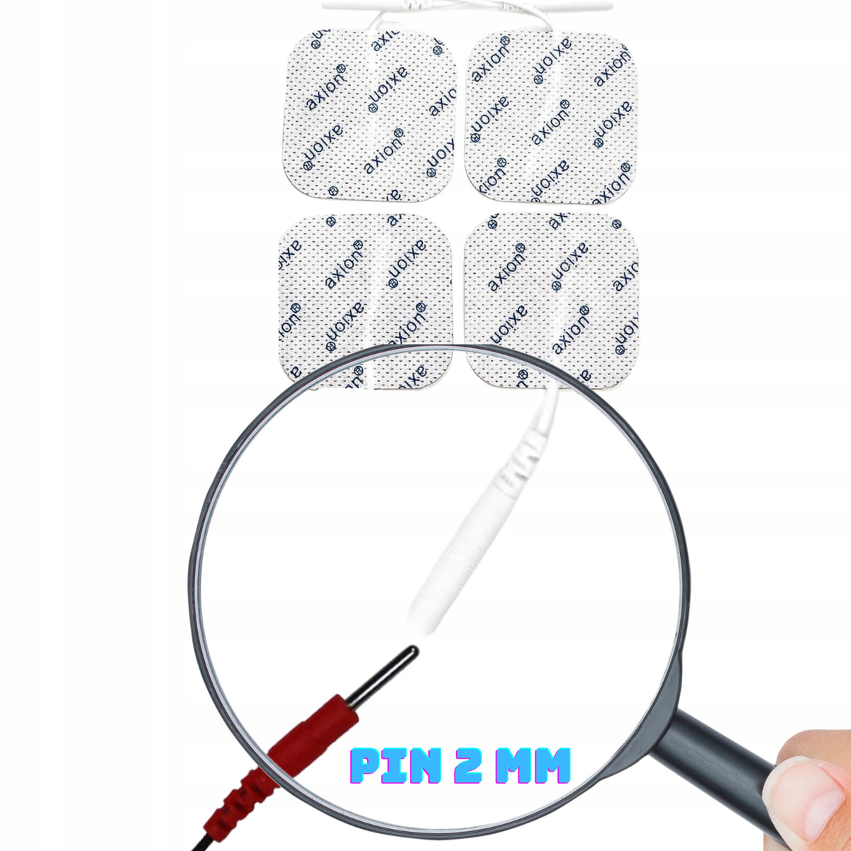 Electrodes TENS EMS gel 4x4 cm self-adhesive pin 2 mm 16 pcs. axion Medical device yes