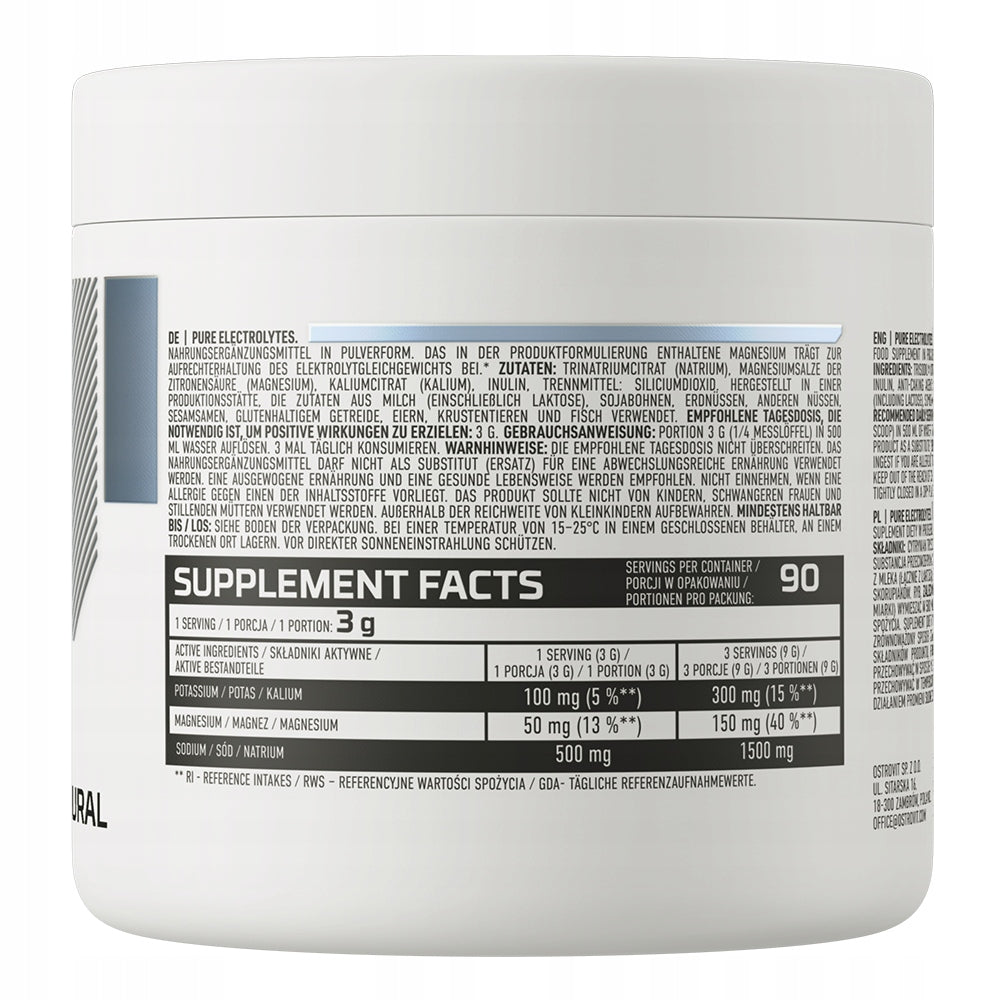 Electrolytes OstroVit 270 g without sugar natural hydration minerals Manufacturer code 5903933922331