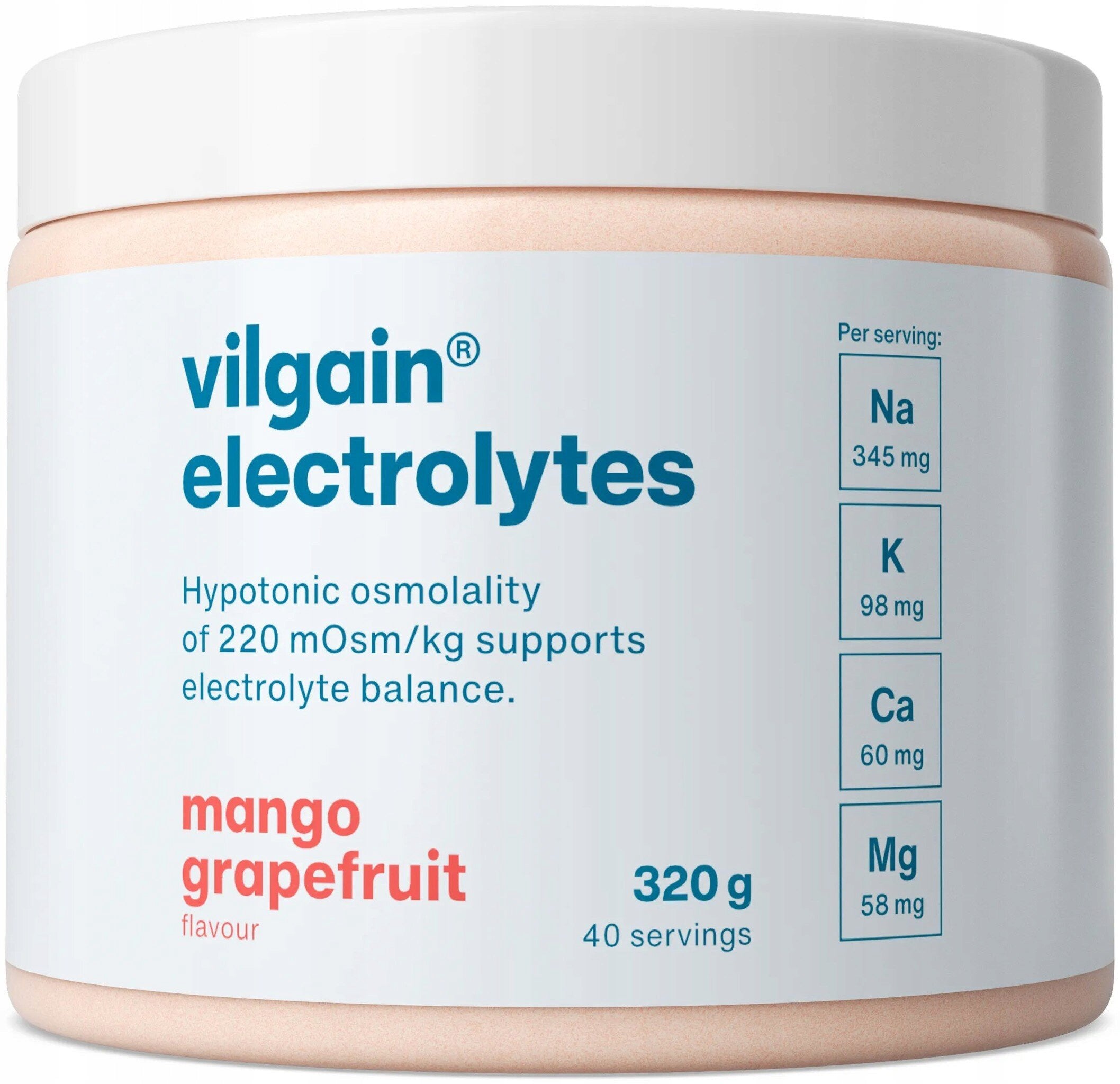 Electrolytes VILGAIN Mango and Grapefruit (320 g) Expiration date not specified