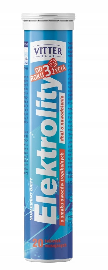 Electrolytes Vitter Blue tropical fruit 20 tabl. sparkling. Dietary supplement