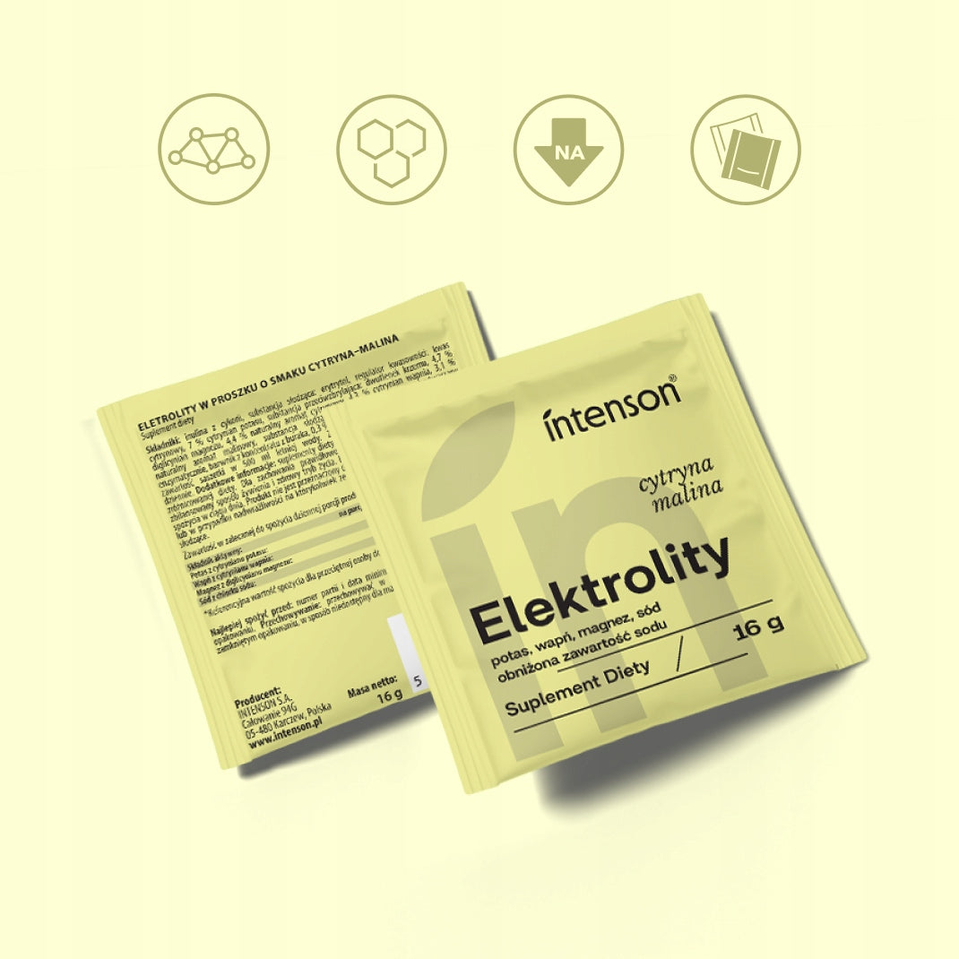 Electrolytes WITHOUT SUGAR Intenson MINI TRAVEL SACHET mix 20X 16G Expiration date not specified