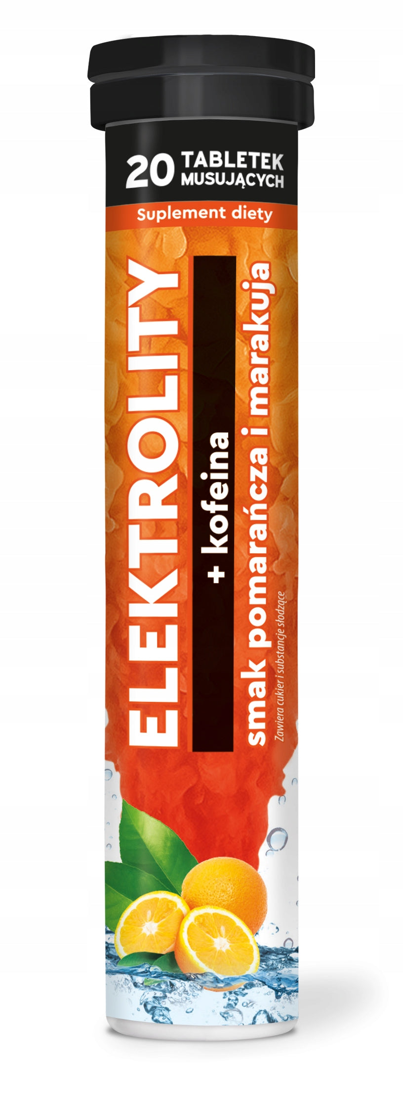 Electrolytes with Caffeine 20 tablets mousse Passion Fruit MBM