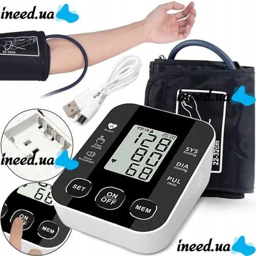 Electronic Automatic Shoulder Blood Pressure Monitor with Battery Operated Screen