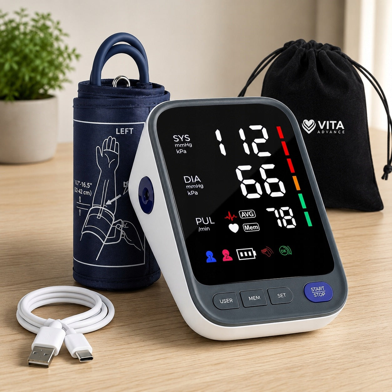 Electronic Blood Pressure Monitor with Standard Cuff FC-BP113 for Shoulder Medical device no