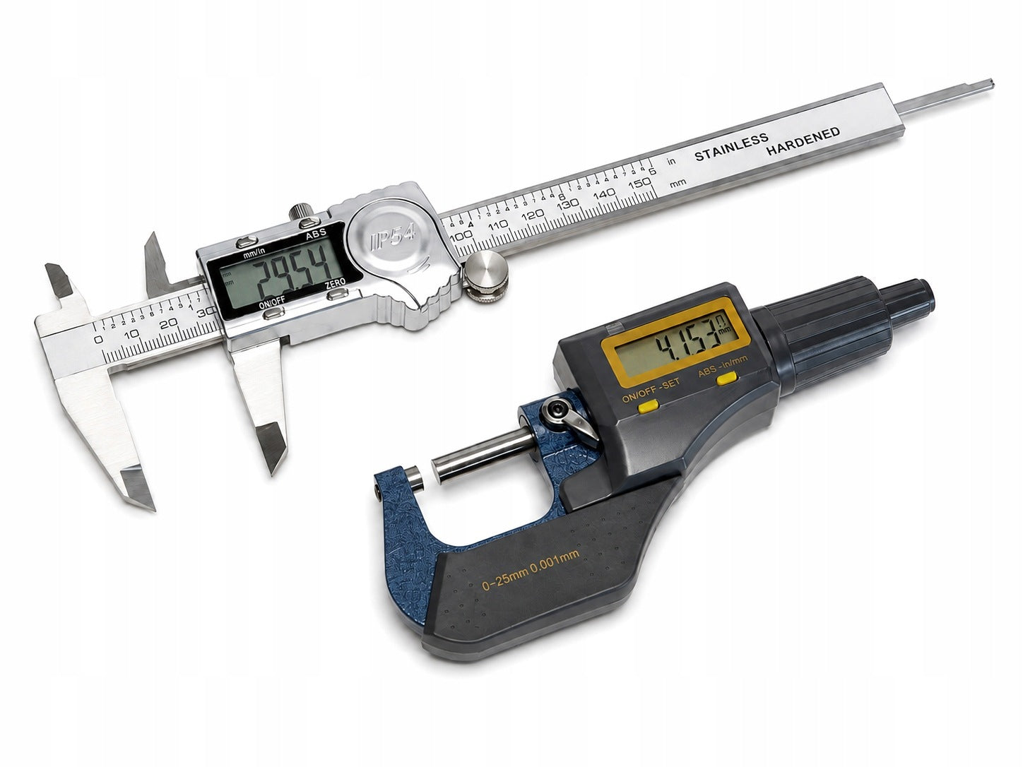 Electronic Caliper 0-150mm + Micrometer 0-25mm Accuracy 0,001mm Case