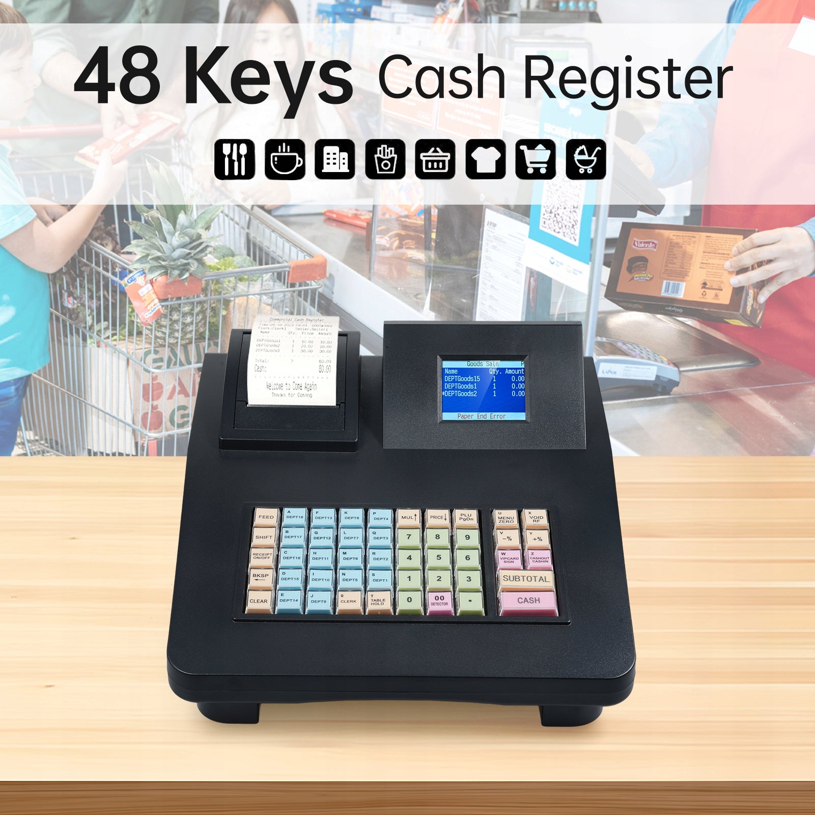 Electronic Cight Registry with 48 Keys Dual P5 Display