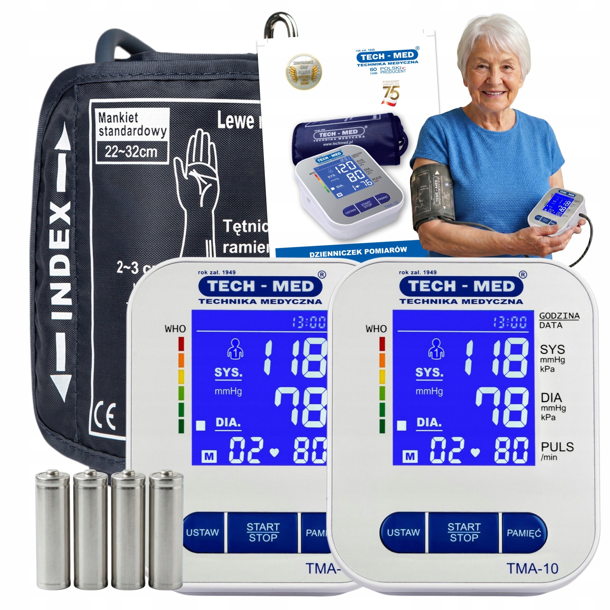 Electronic Shoulder Blood Pressure Monitor TECH-MED Arrhythmia Large Screen TMA-10