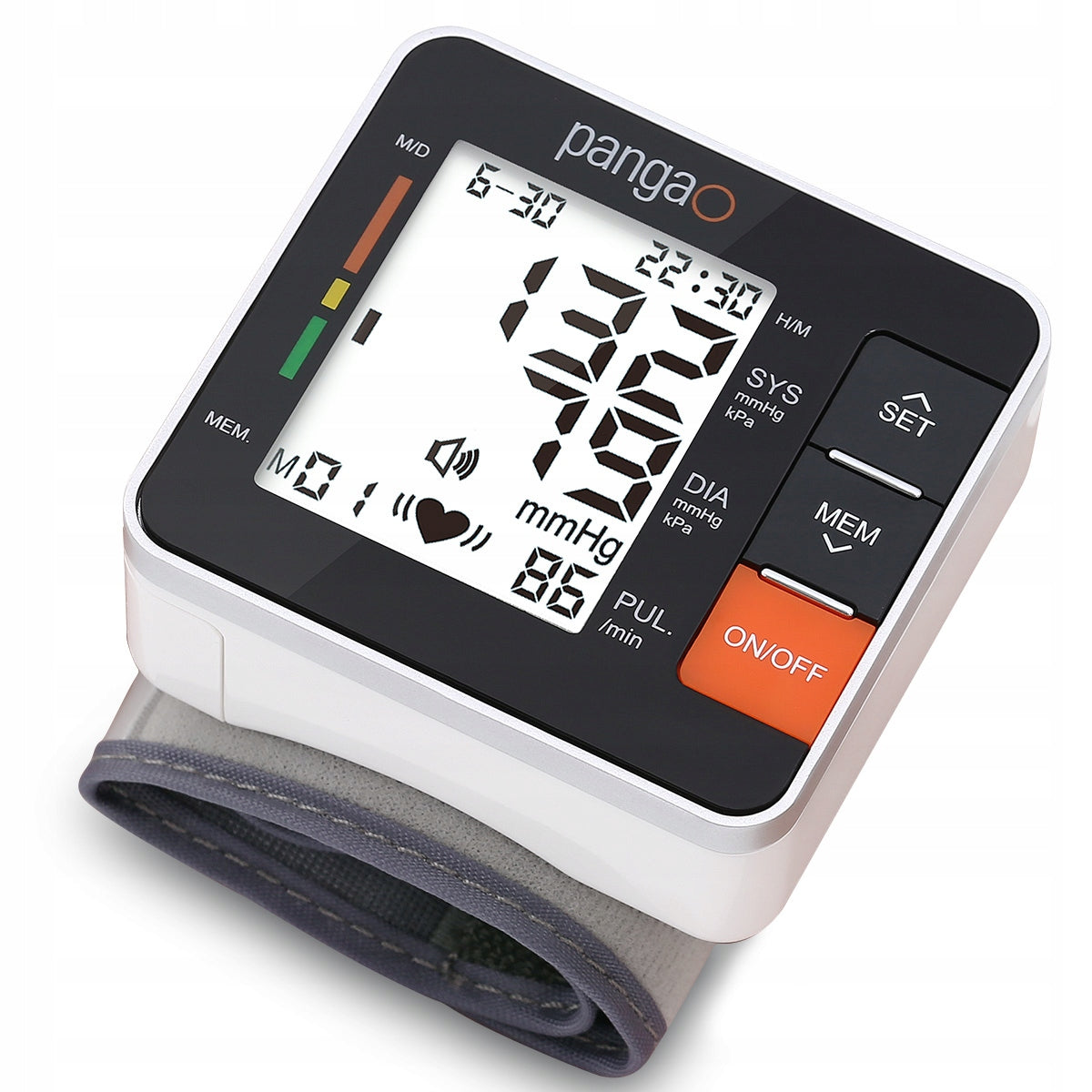 Electronic Wrist Blood Pressure Monitor 90 Measurements PANGAO PG800A11