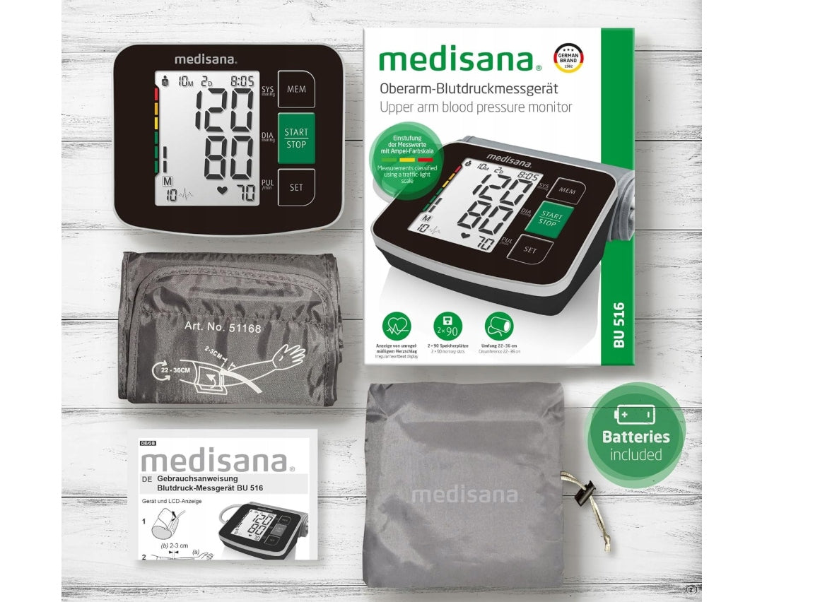 Electronic blood pressure monitor Medisana BU 516 shoulder Manufacturer code BU 516
