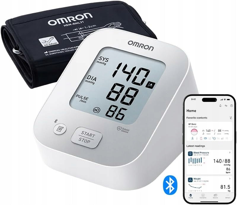 Electronic blood pressure monitor Omron X2 Smart Shoulder Bluetooth 22-42 cm Medical device no