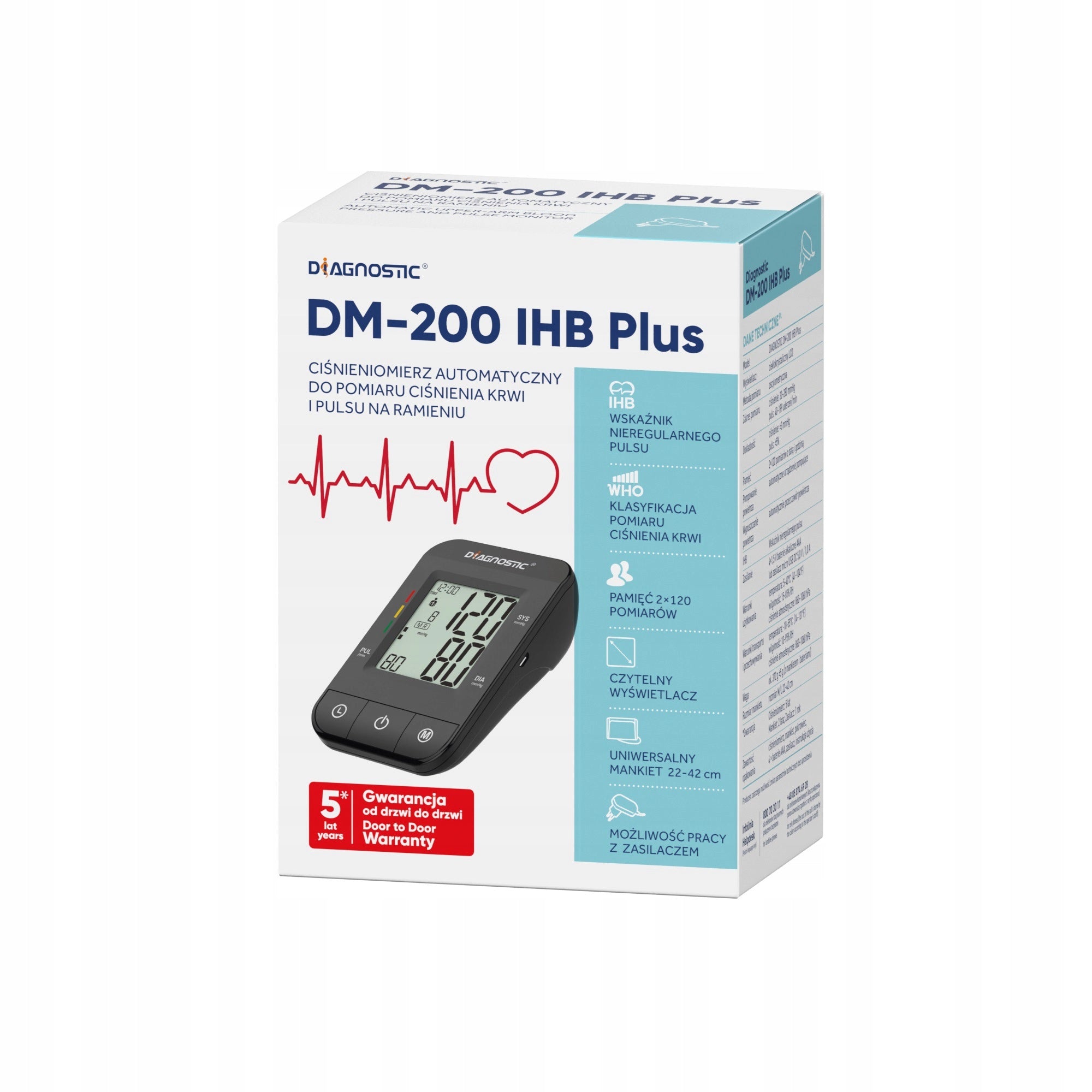Electronic blood pressure monitor, shoulder, readable Diagnostic DM-200 IHB Plus