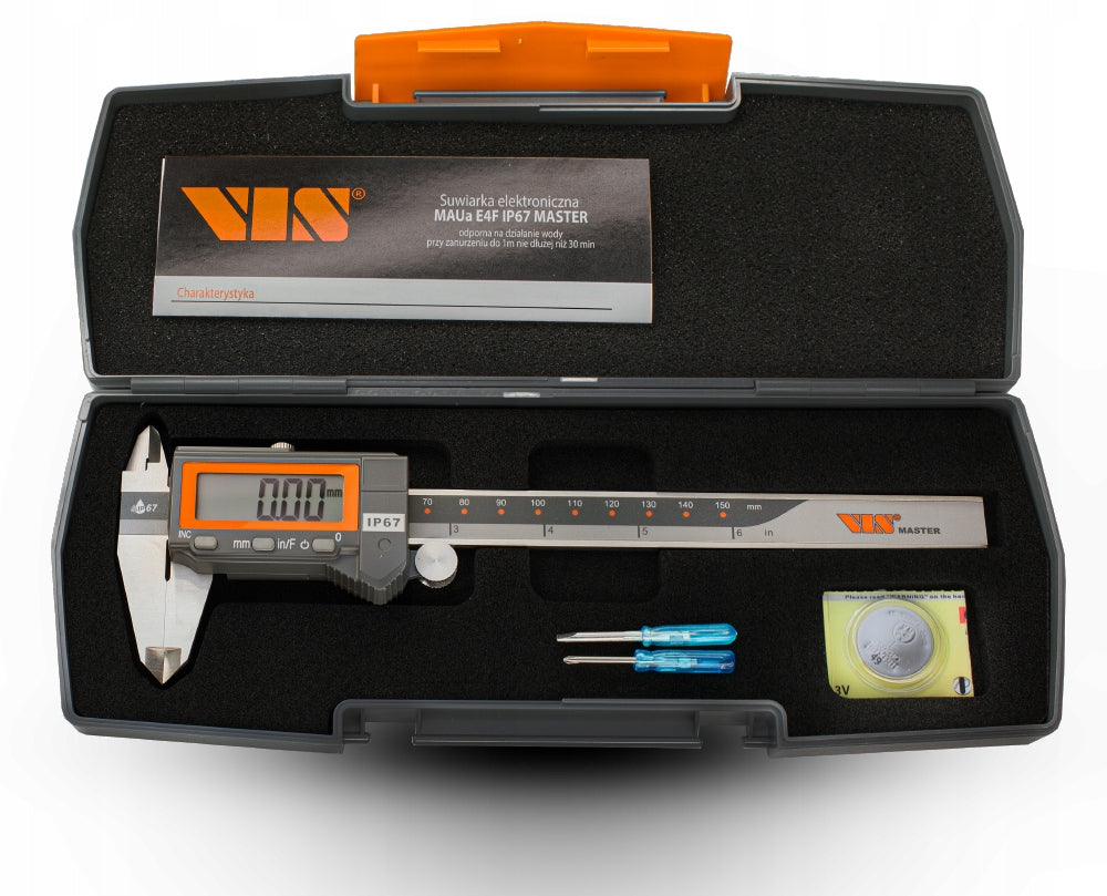 Electronic caliper 150mm IP67 VIS Packaging status original