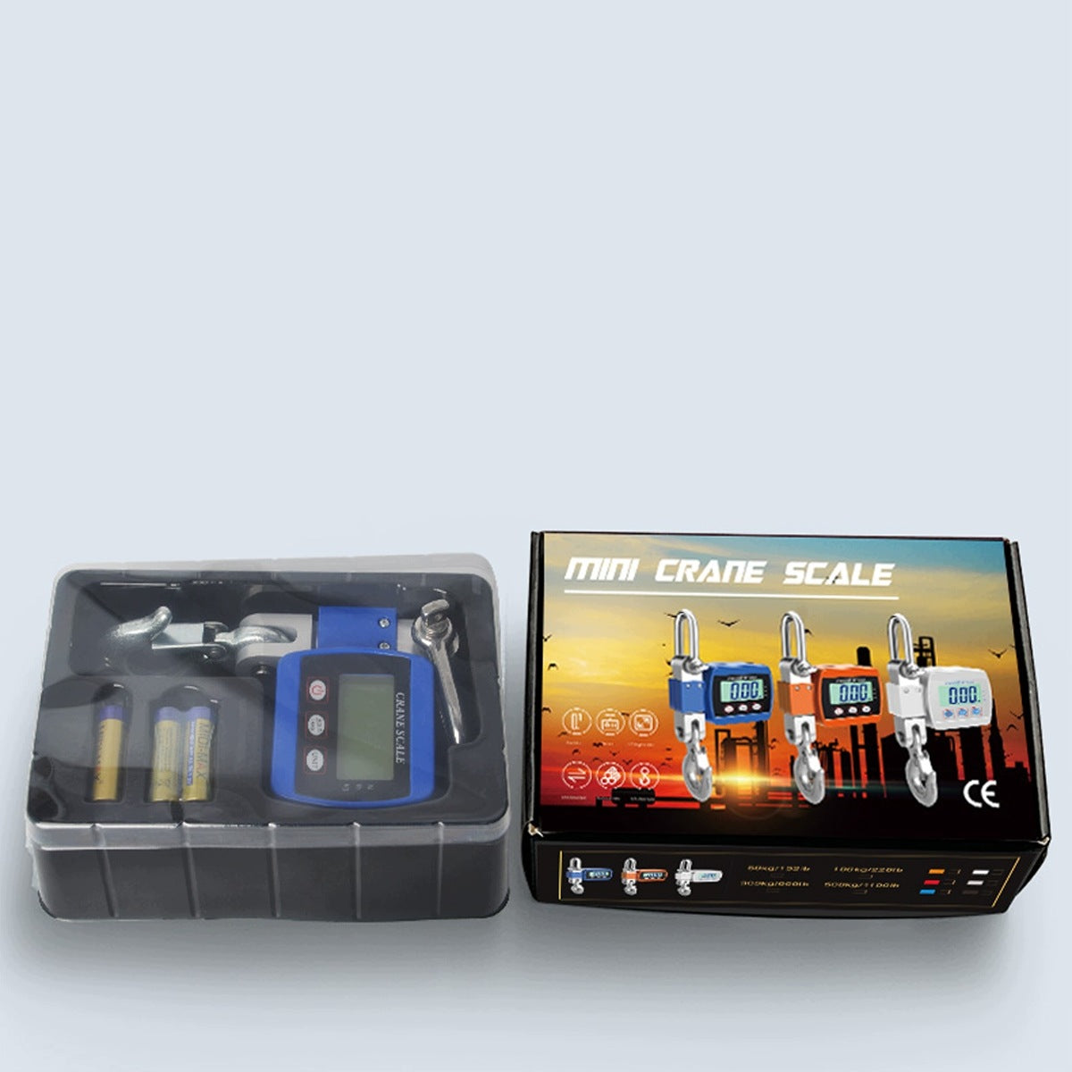 Electronic digital crane scale with lifting capacity of 500 kg/1100 lbs, industrial Brand no brand