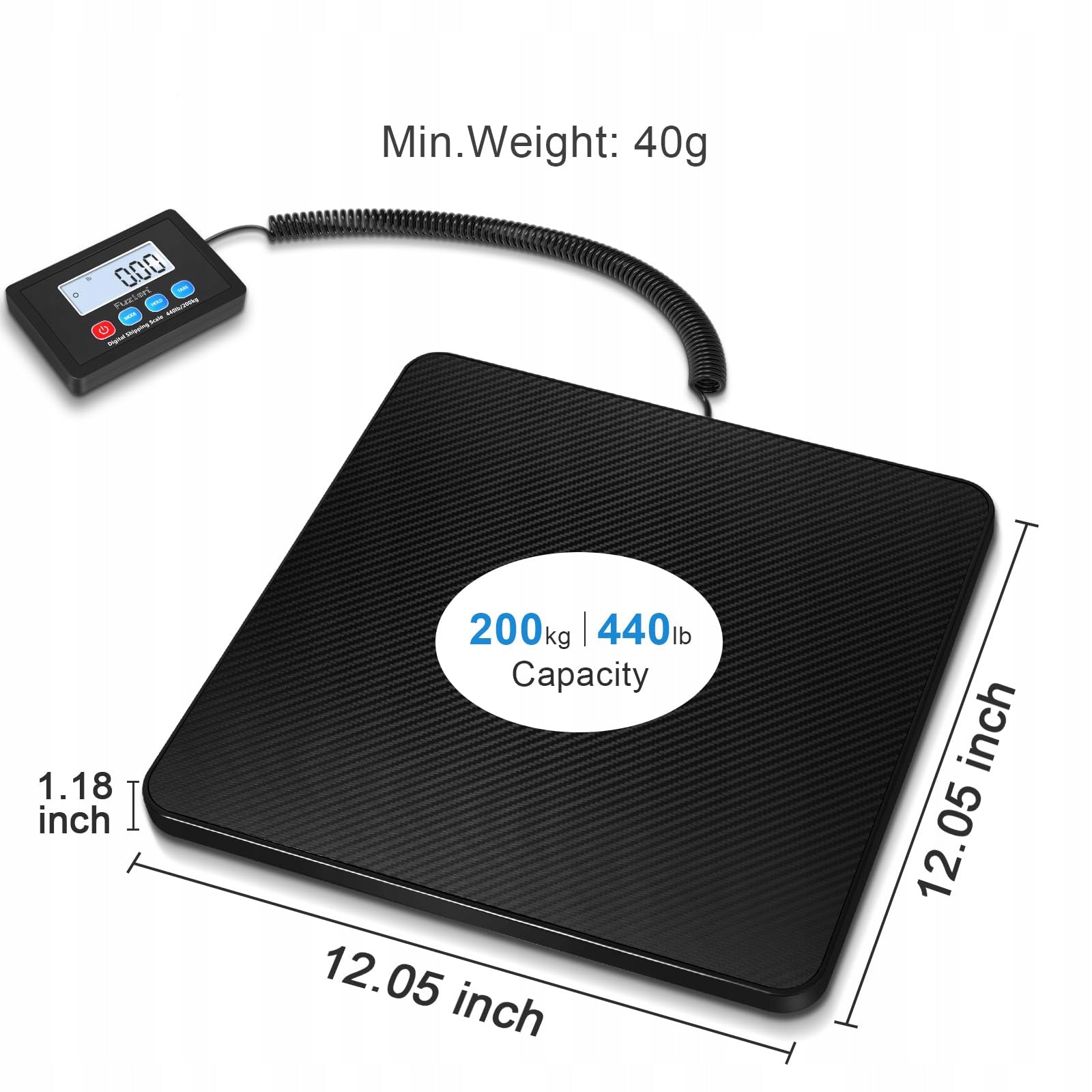 Electronic postal scale for parcel shipments 200 kg 10 g to warehouse Accuracy 10 g