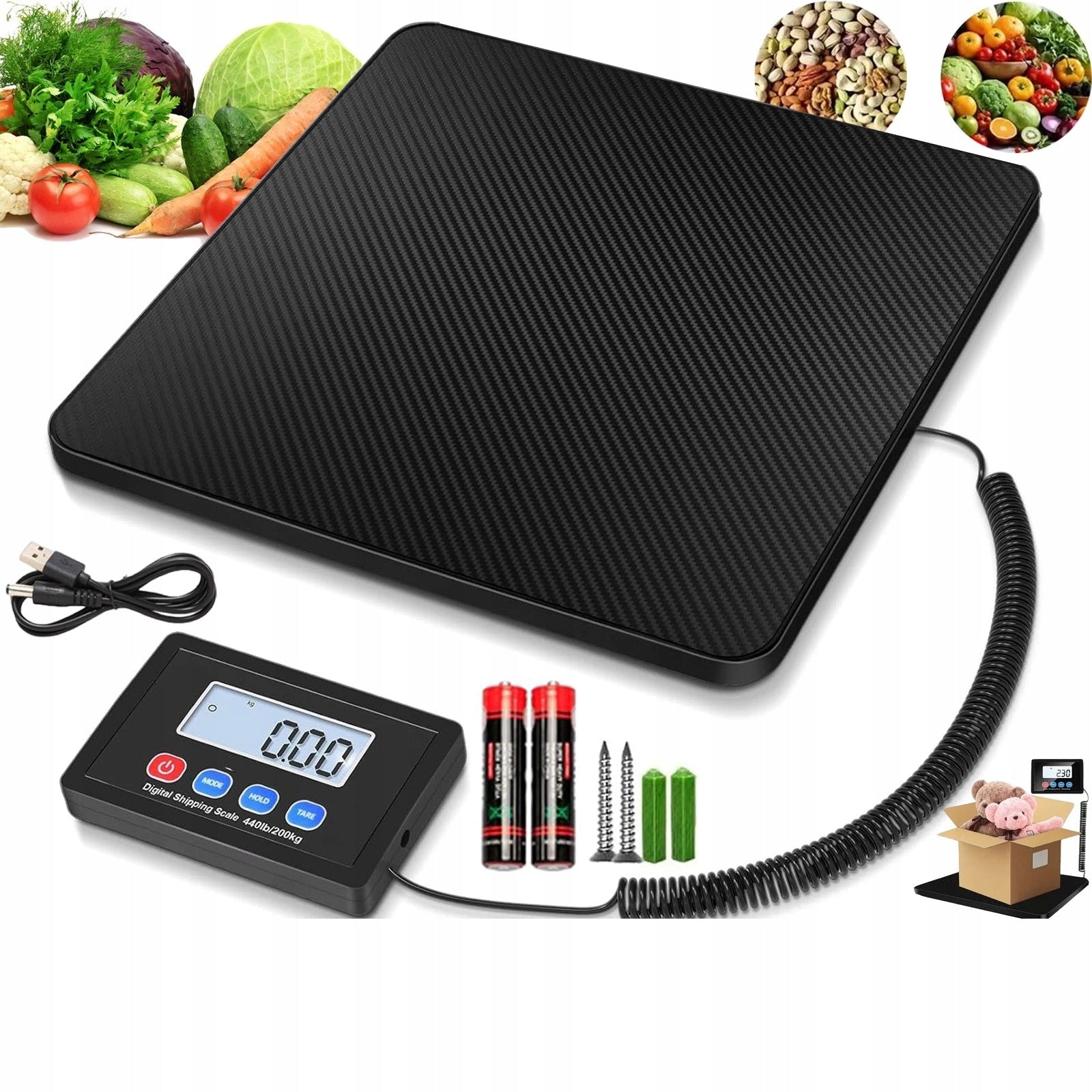 Electronic postal scale for parcel shipments 200 kg 10 g to warehouse