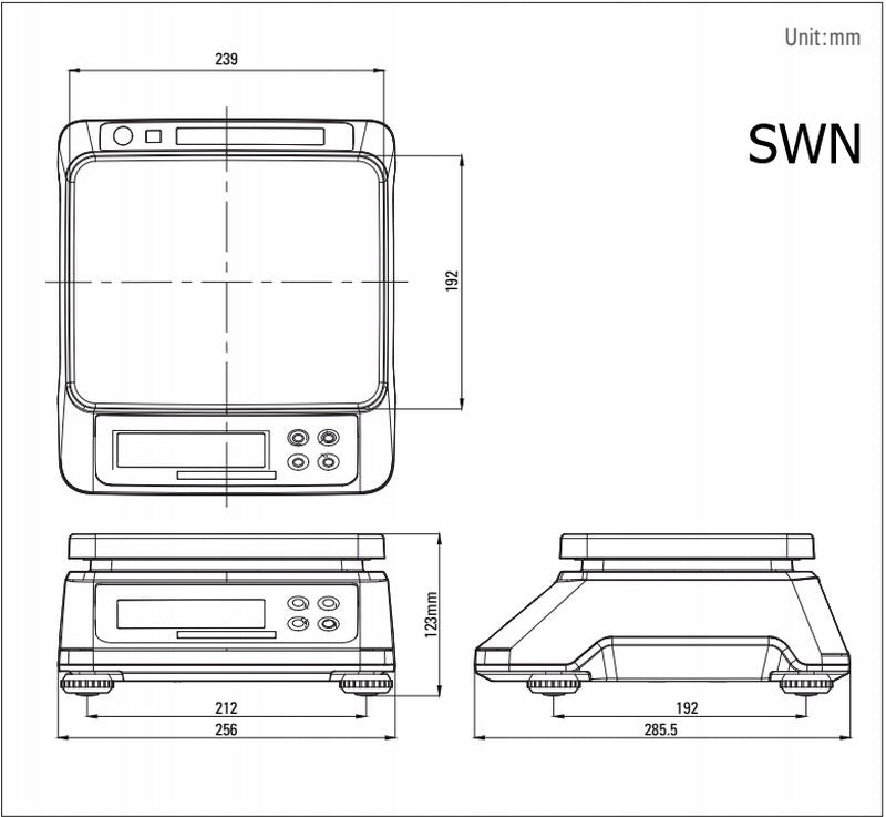 Electronic scale CAS SWN-15CC range 6/15 kg LEGALIZED Brand CAS