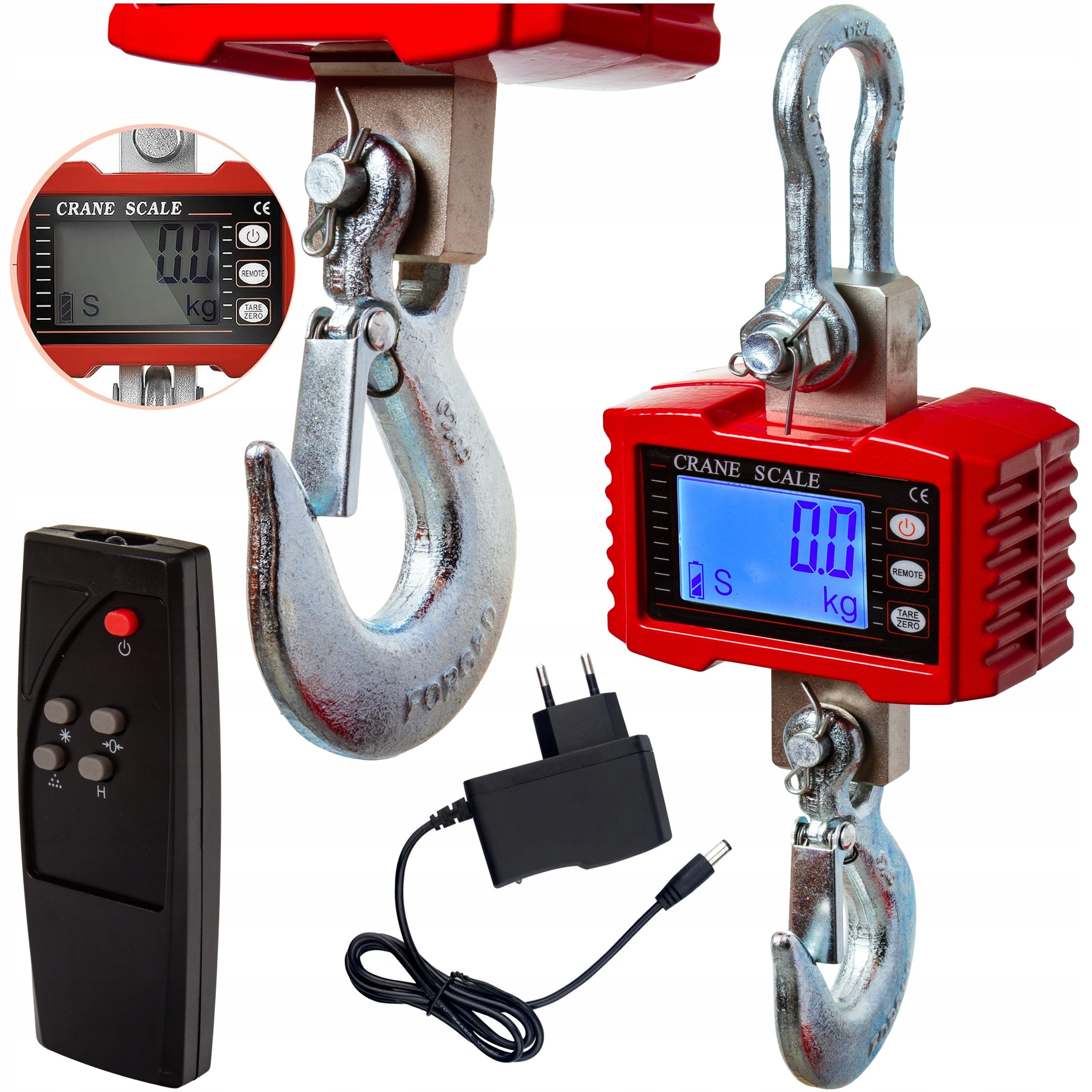 Electronic scale HOOK 2000kg remote control, accuracy +/-0,5kg