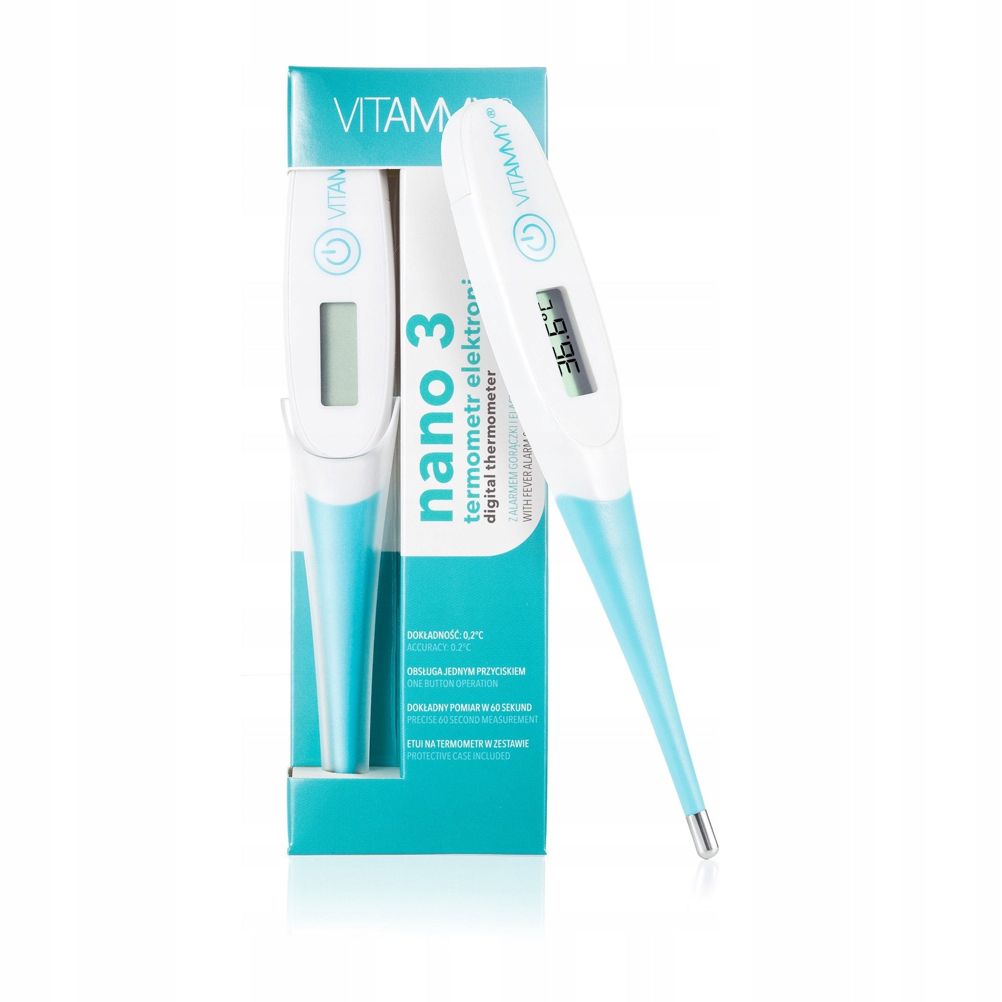 Electronic thermometer Vitammy Nano 3 Battery Case Medical device no