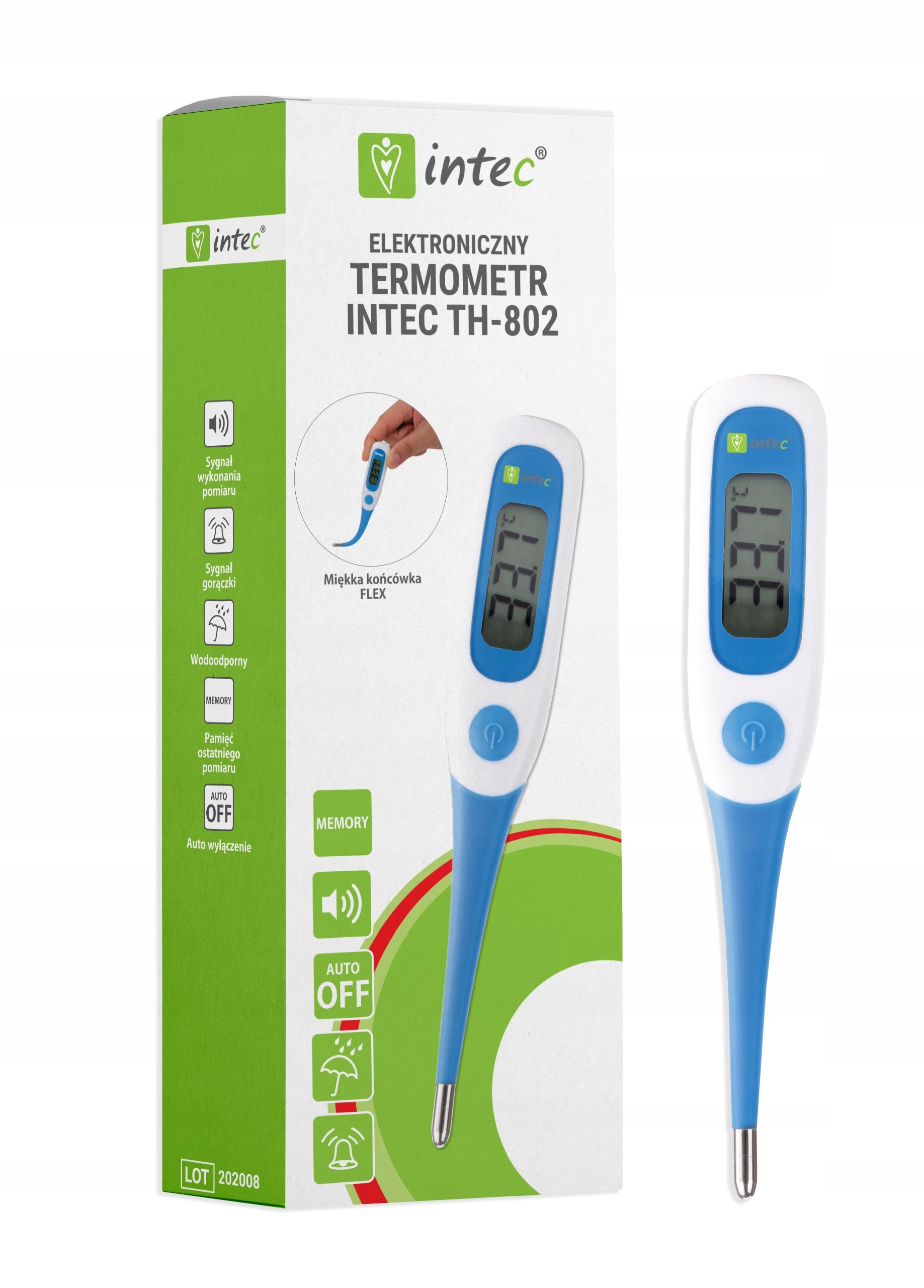 Electronic thermometer accurate flex INTEC TH-802
