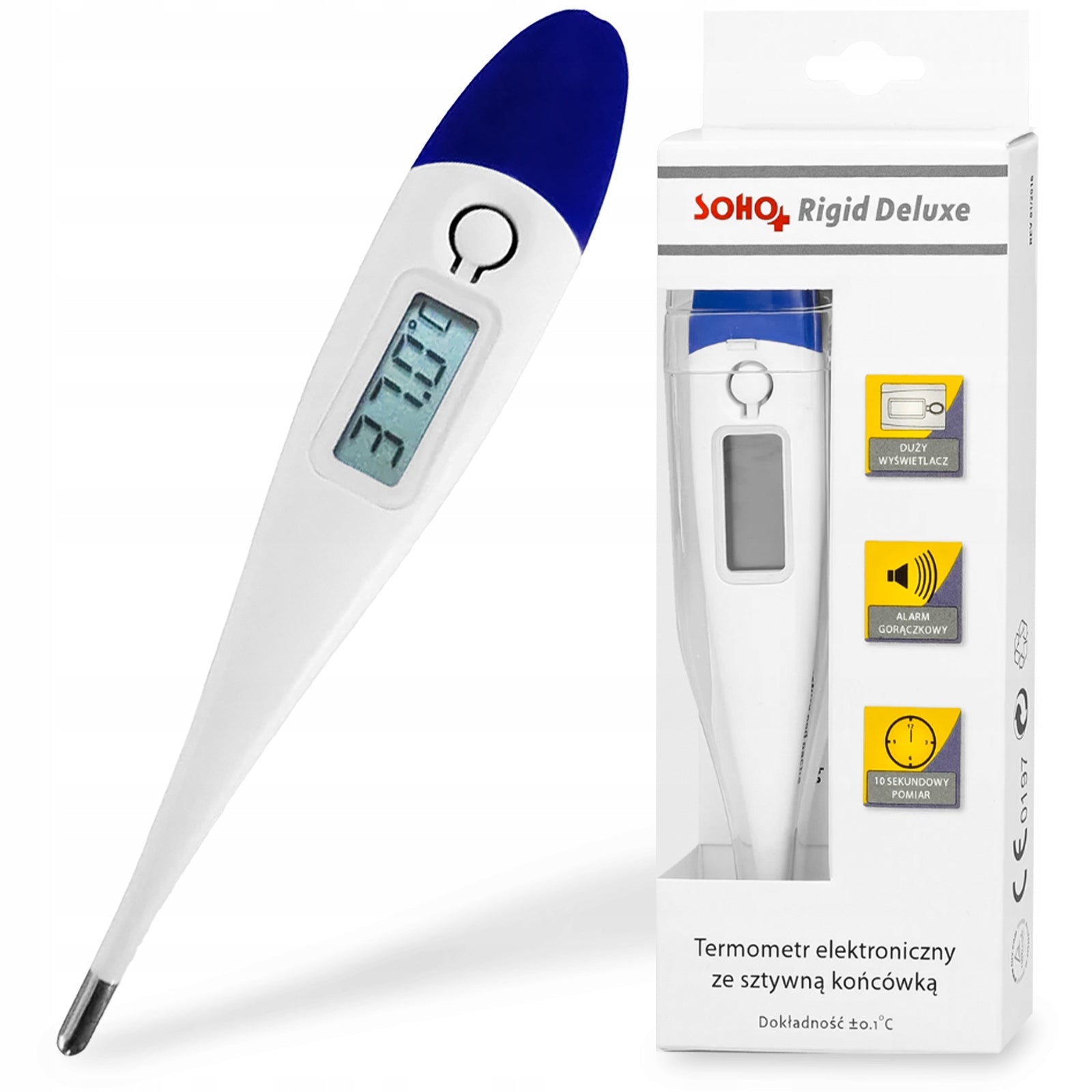 Electronic thermometer with rigid tip SOHO Rigid Deluxe accurate