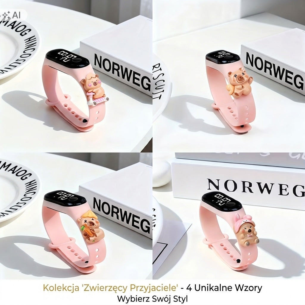 Electronic watch LED Capybara. Digital, Touch. Mix of Colors. Packaging status original