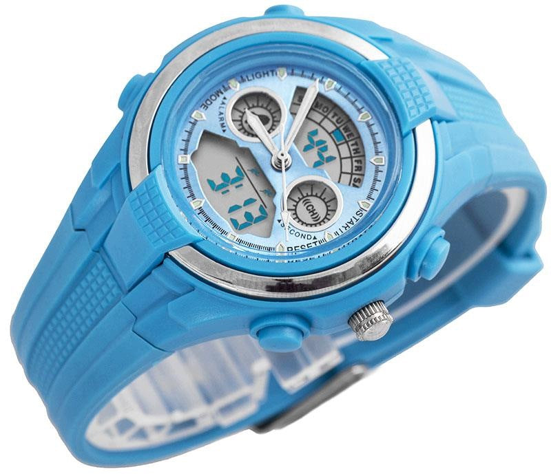 Electronic watch Mingrui waterproof stopwatch alarm blue Brand no brand