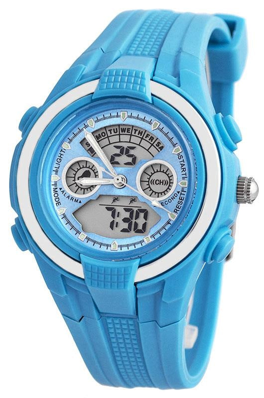 Electronic watch Mingrui waterproof stopwatch alarm blue