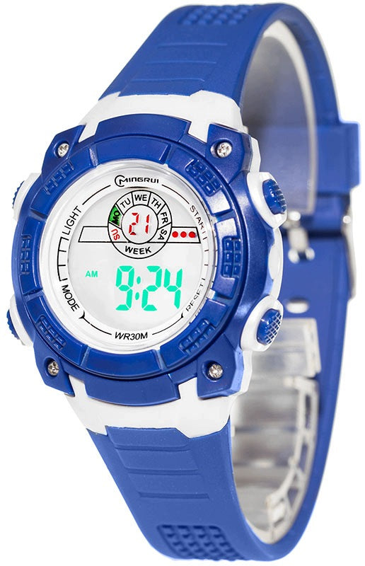 Electronic watch Mingrui waterproof stopwatch alarm red Functions alarm clock date display stopwatch illumination