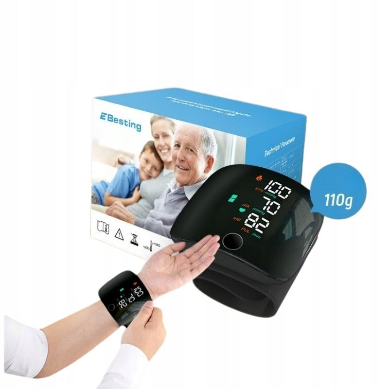 Electronic wrist blood pressure monitor with USB voice function