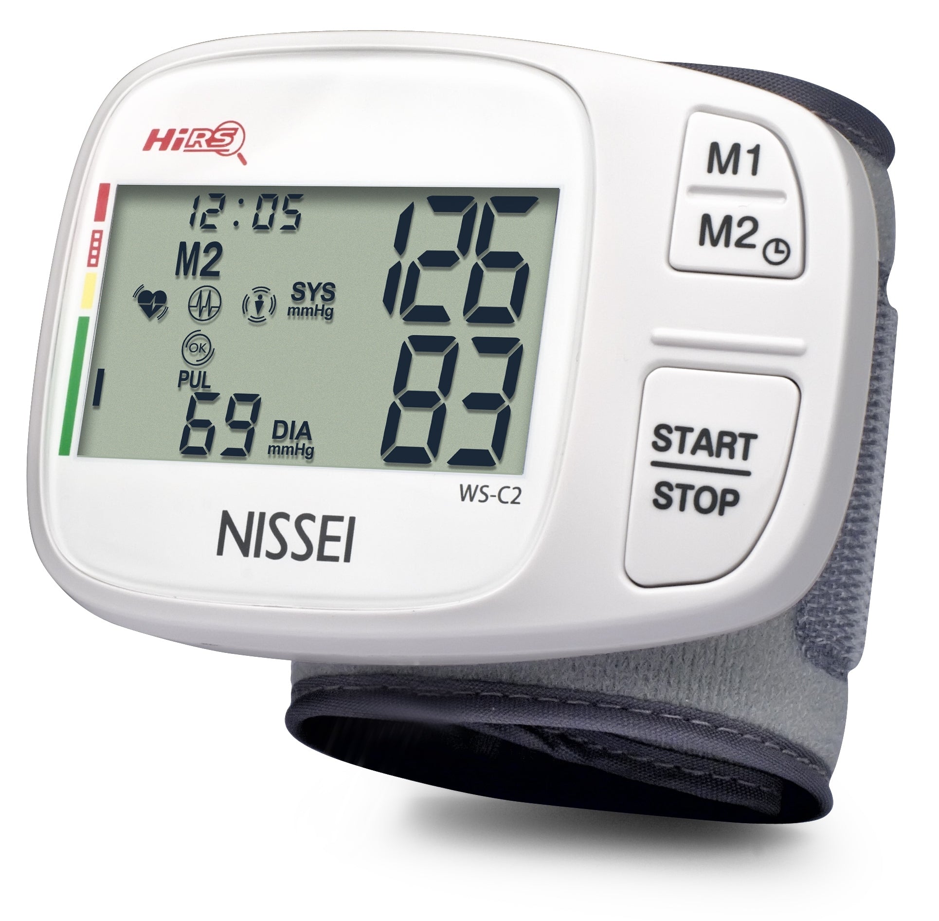 Electronic wrist blood pressure monitor with batteries NISSEI WS-C2