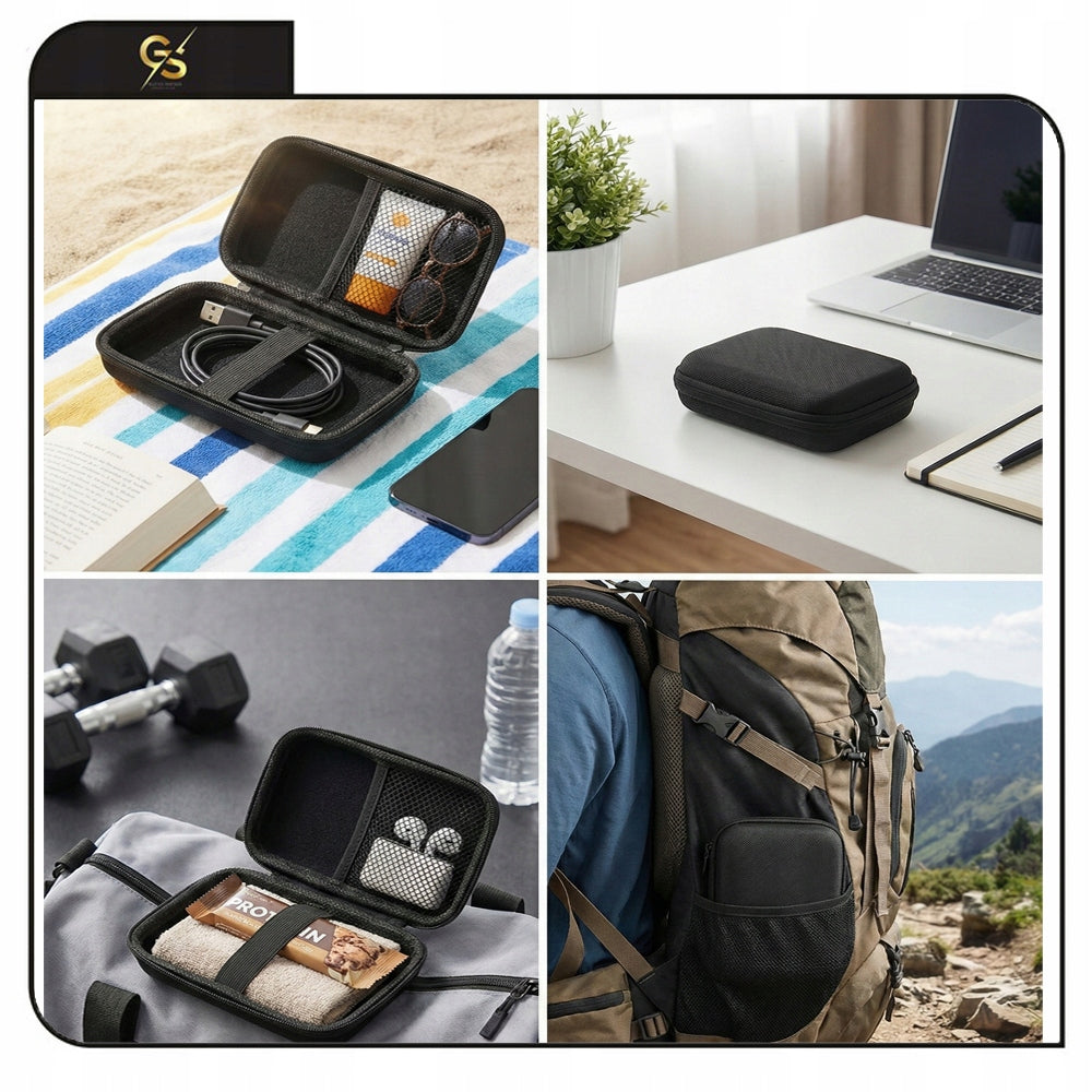 Electronics Protective Case Organizer for Travel Charger Cables Black Manufacturer code Etui Mini Pokrowiec na Akcesoria Podróżny