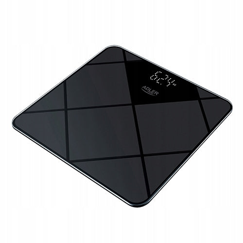 Elegant Bathroom Scale Electronic Glass Up to 180kg LED Black Adler