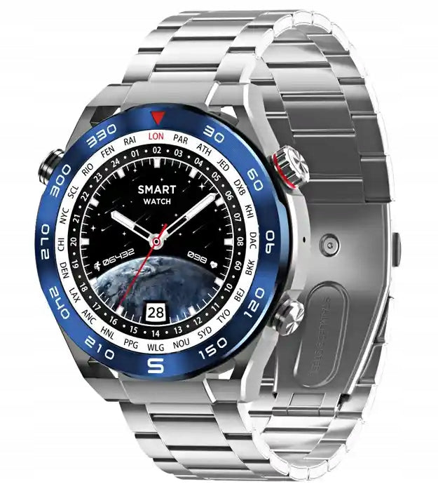 Elegant Timepiece Silver Elegant Sports Men's Smartwatch Silver