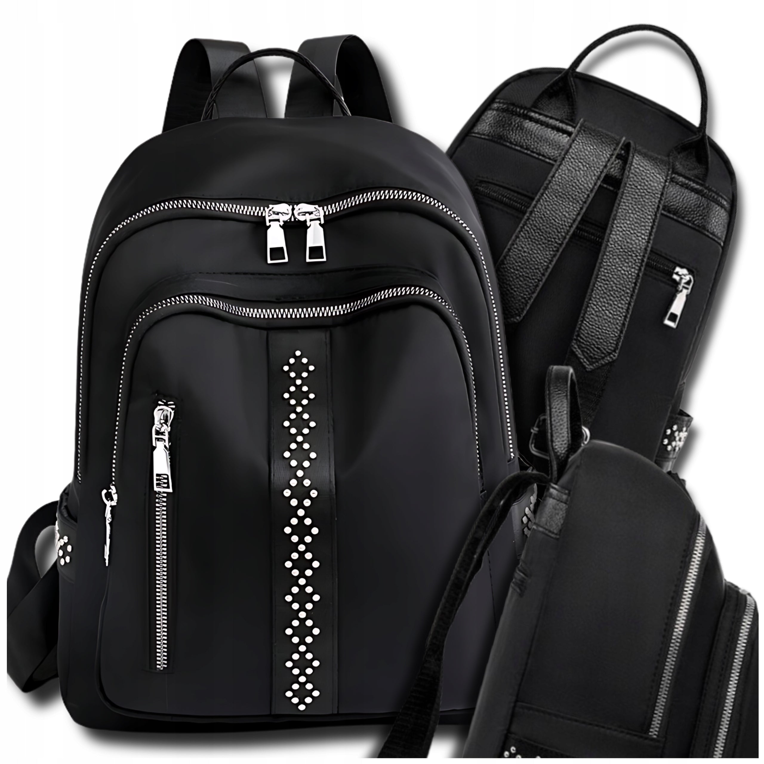 Elegant Women's City Backpack Black SHOULDER BAG 2in1 Waterproof Packaging status original