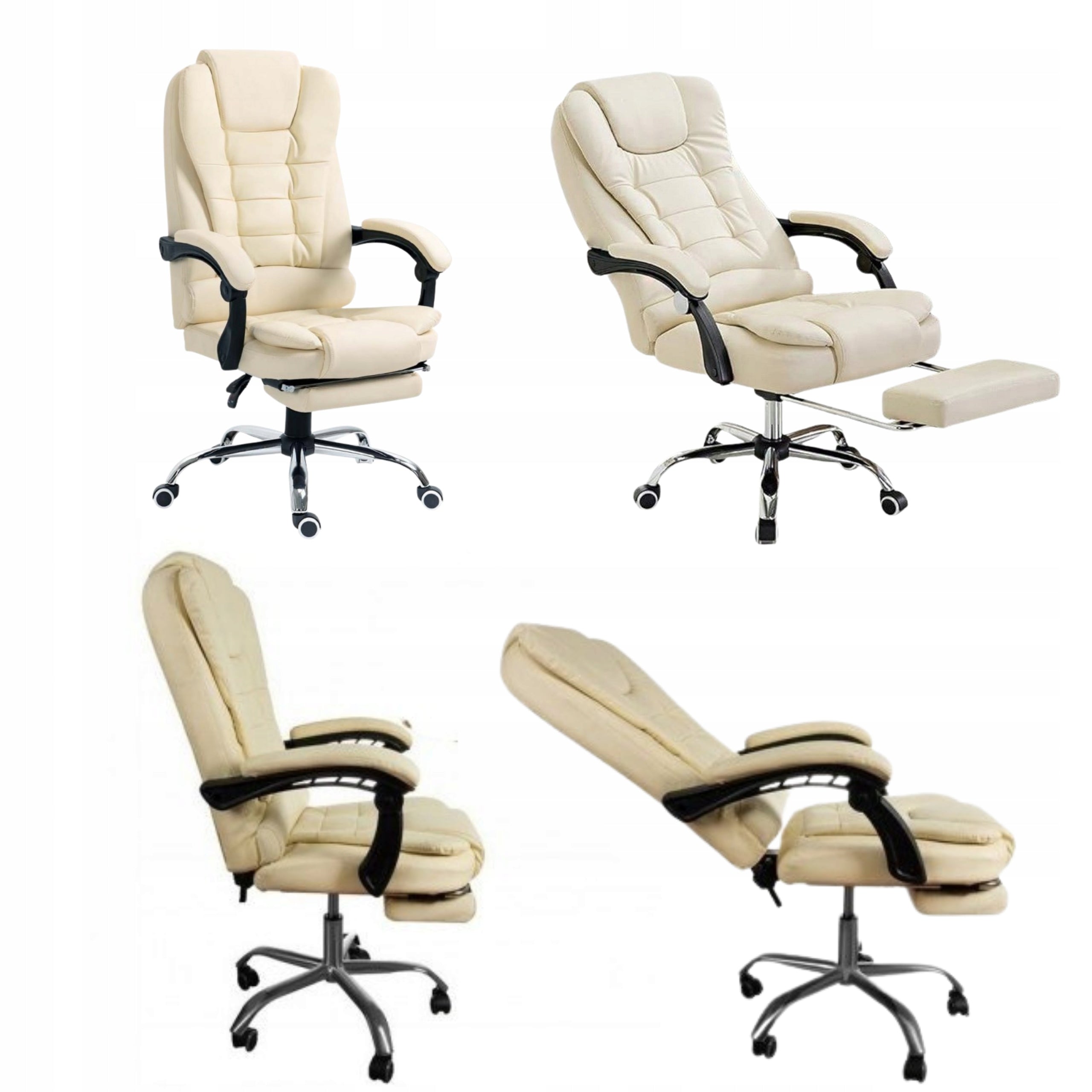 Elegant ergonomic computer chair with footrest and backrest adjustment Packaging status original