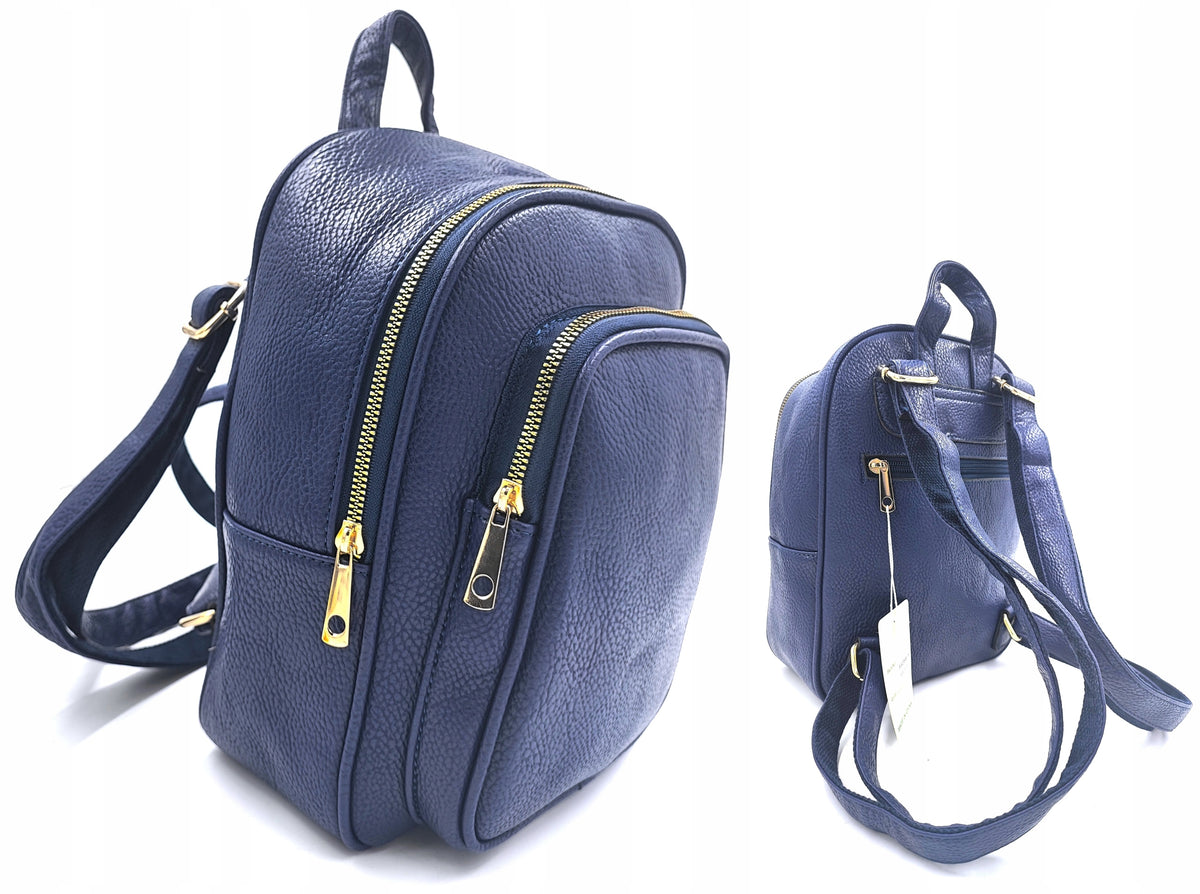Elegant women's backpack urban fashionable eco leather practical
