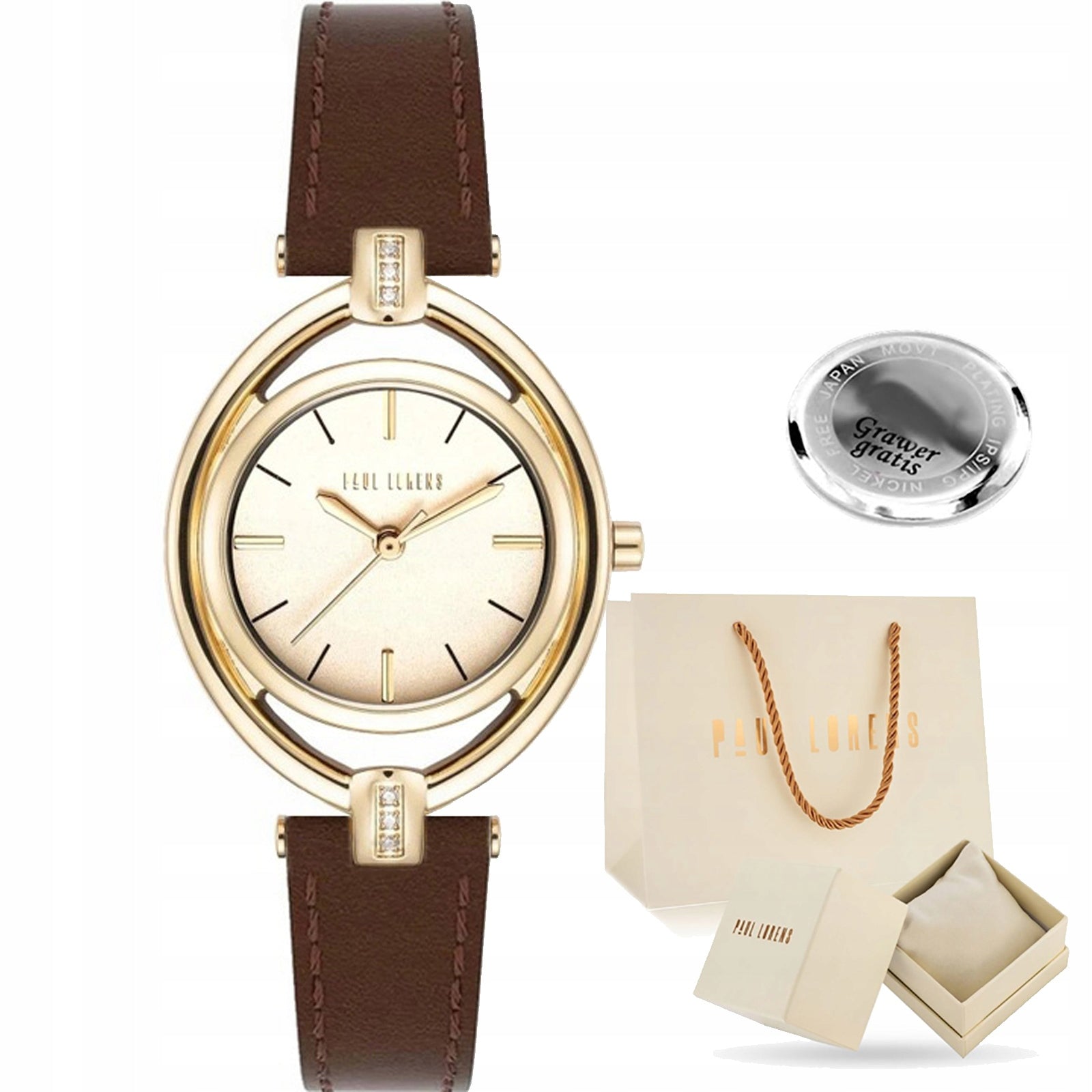 Elegant women's watch Paul Lorens SELENA subtle + ENGRAVING