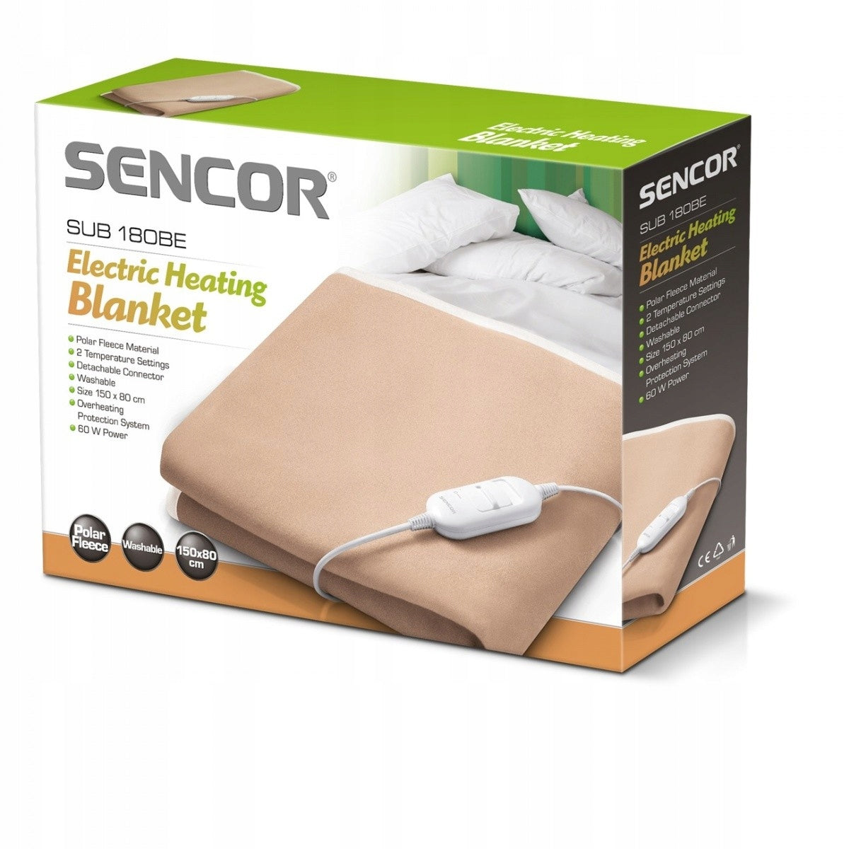 Elektrická deka Sencor SUB 181BE béžová a hnedá 60 W Medical device no