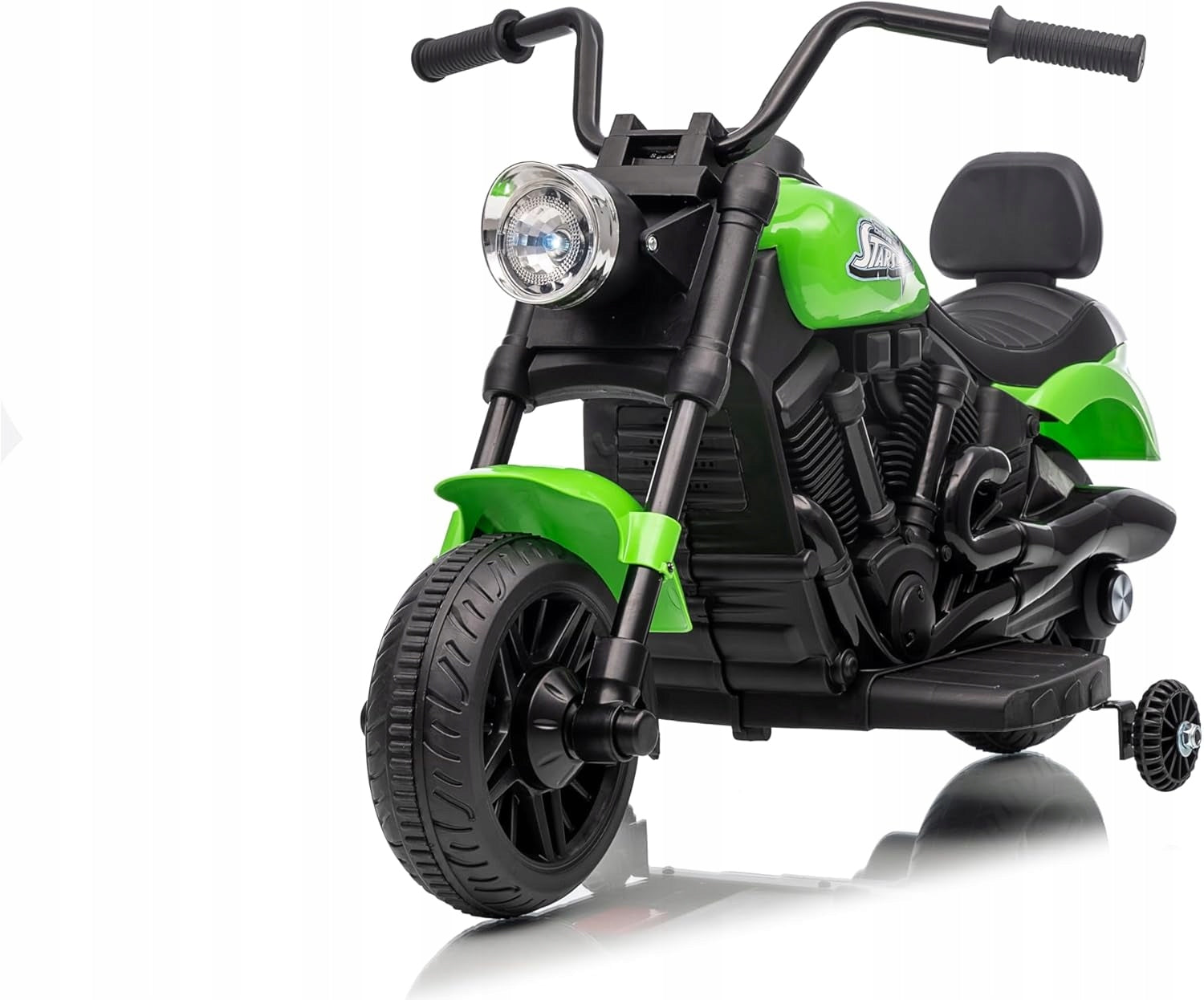 Elektryczny motocykl dla dzieci, 6 V, z muzyką i światłami, Zielony EAN (GTIN) 6955708114044