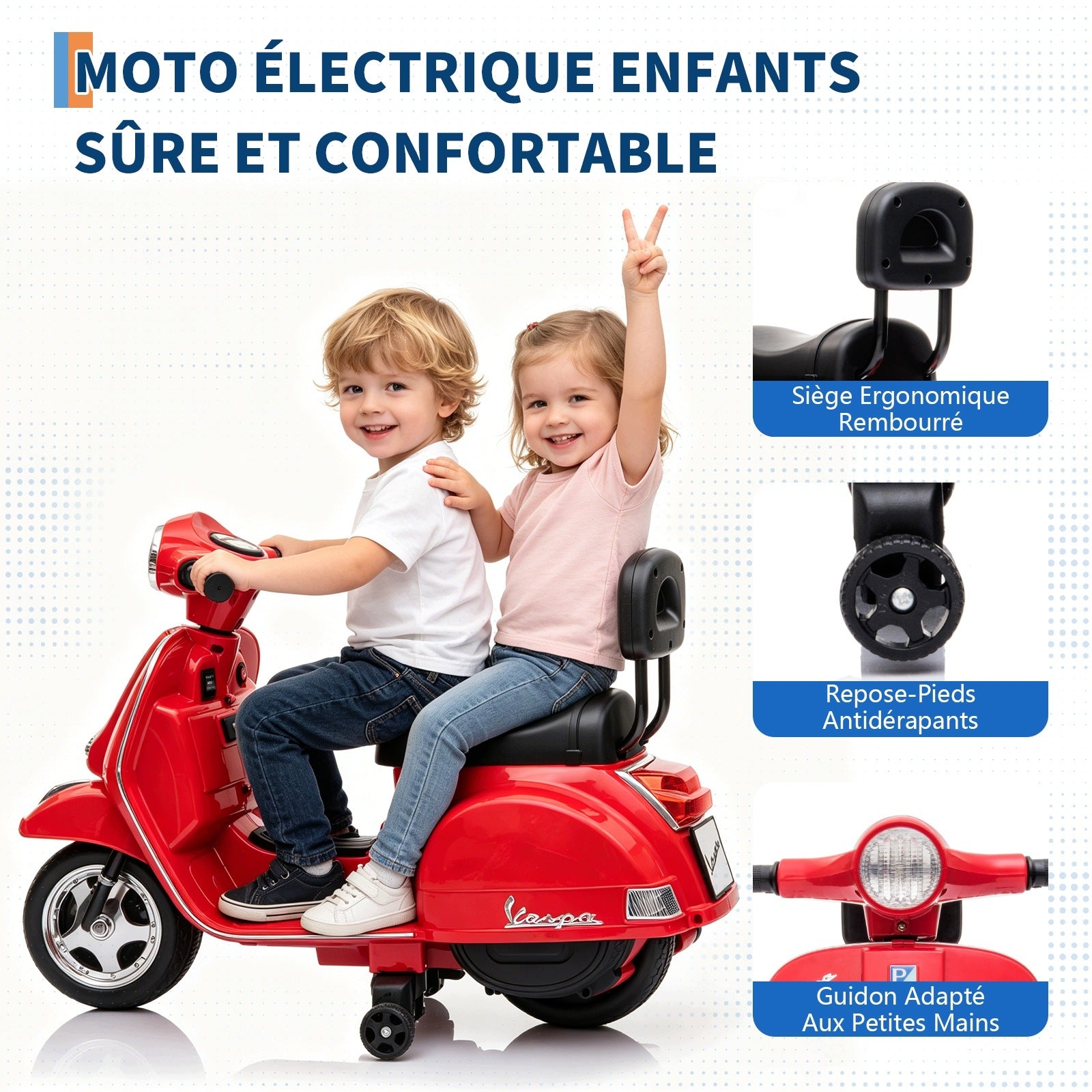 Elektryczny motocykl dla dzieci 6V,hulajnoga elektryczna dla dzieci wieku3+ Packaging status original